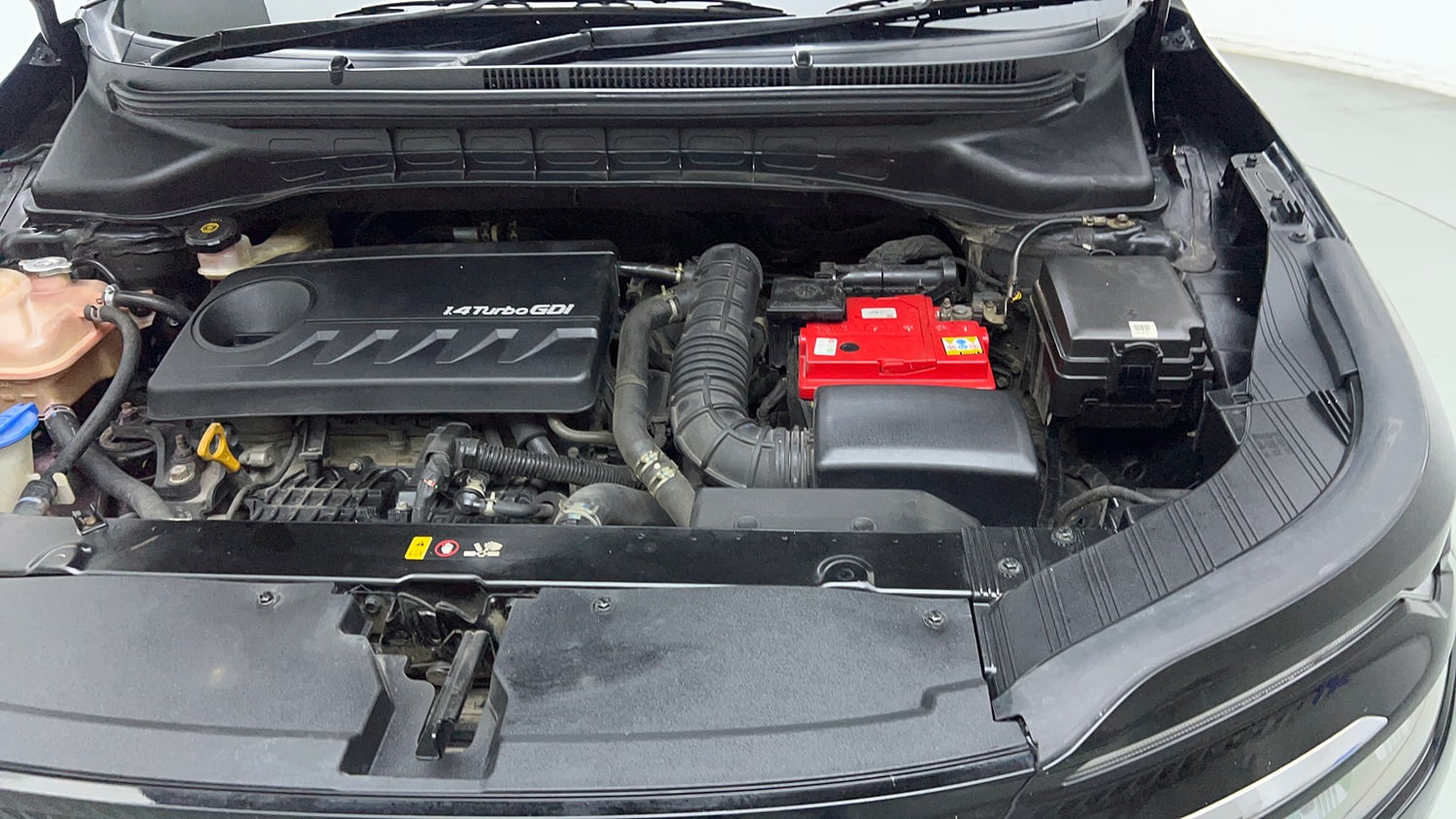 Used 2022 Kia Carens Luxury Plus 1.4 Petrol DCT 7 STR Petrol Automatic engine ENGINE LEFT SIDE VIEW