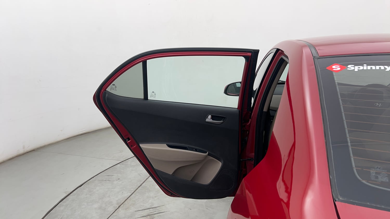 Used 2014 Hyundai Xcent SX 1.2 (O) Petrol Manual interior LEFT REAR DOOR OPEN VIEW