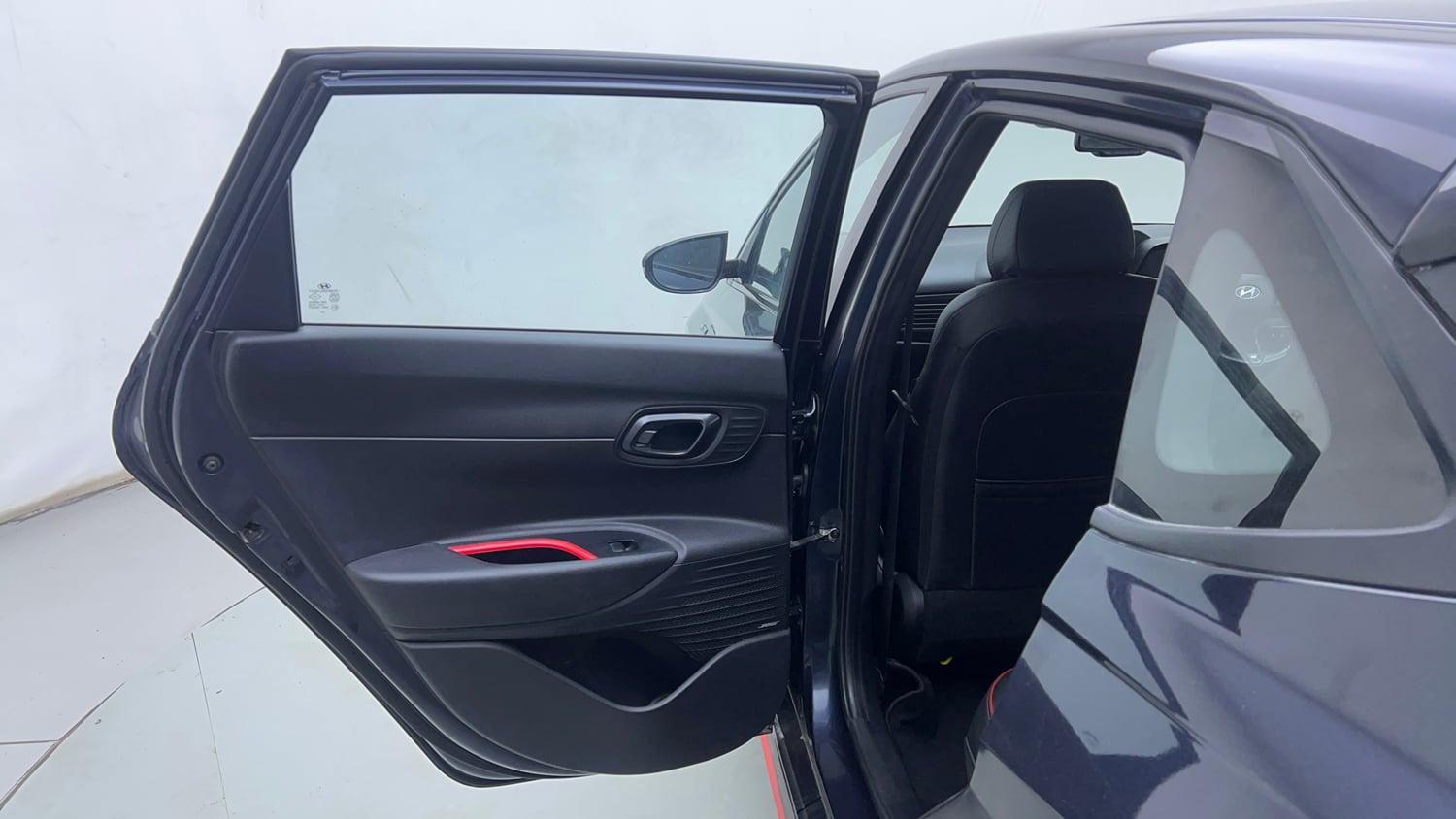 Used 2022 Hyundai i20 N Line N8 1.0 Turbo DCT Petrol Automatic interior LEFT REAR DOOR OPEN VIEW