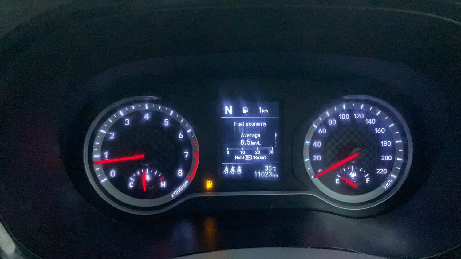 Used 2023 Hyundai Grand i10 Nios Sportz 1.2 Kappa AMT Petrol Automatic interior CLUSTERMETER VIEW