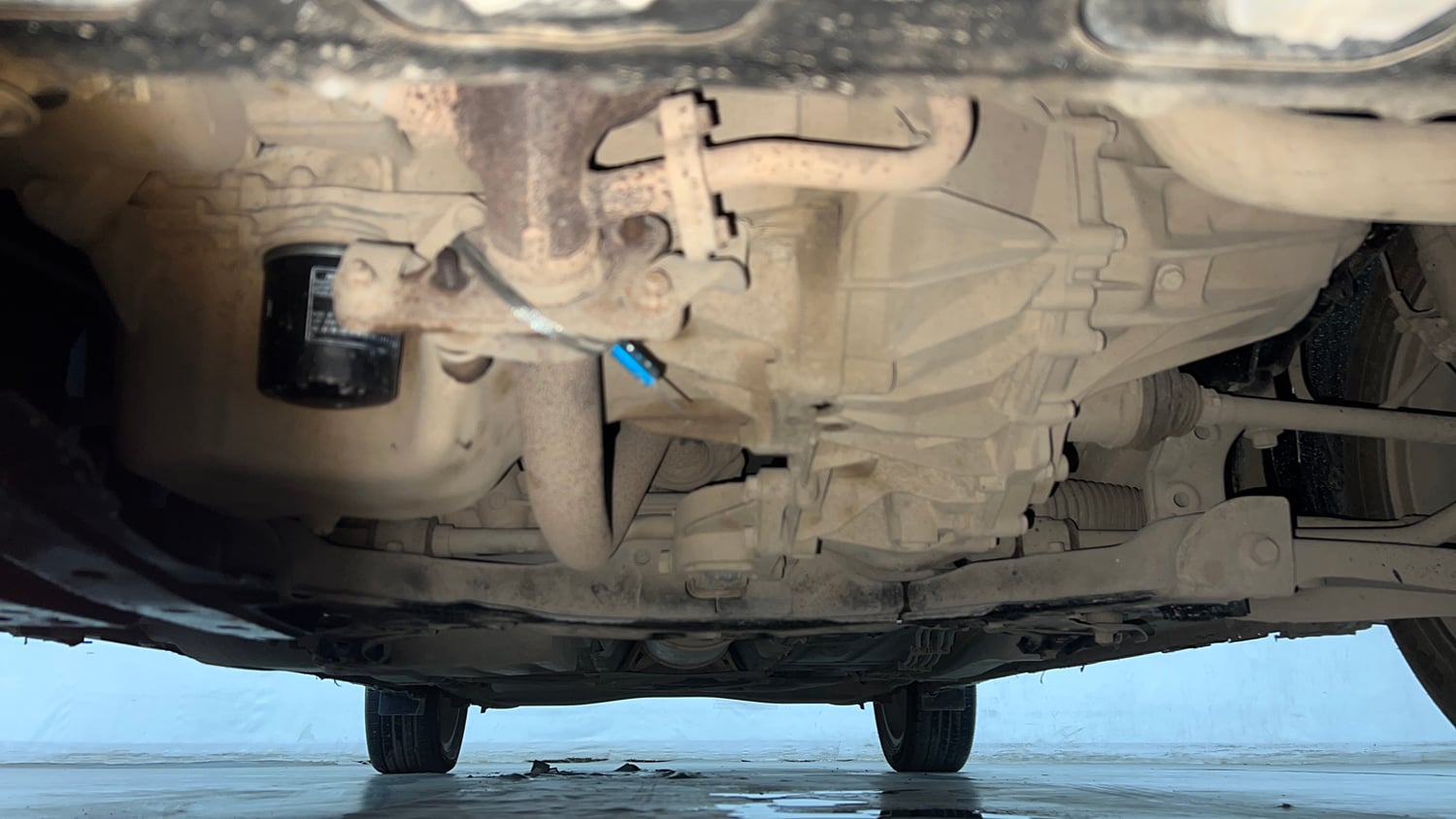 Used 2022 Maruti Suzuki Baleno Alpha MT Petrol Manual extra FRONT LEFT UNDERBODY VIEW