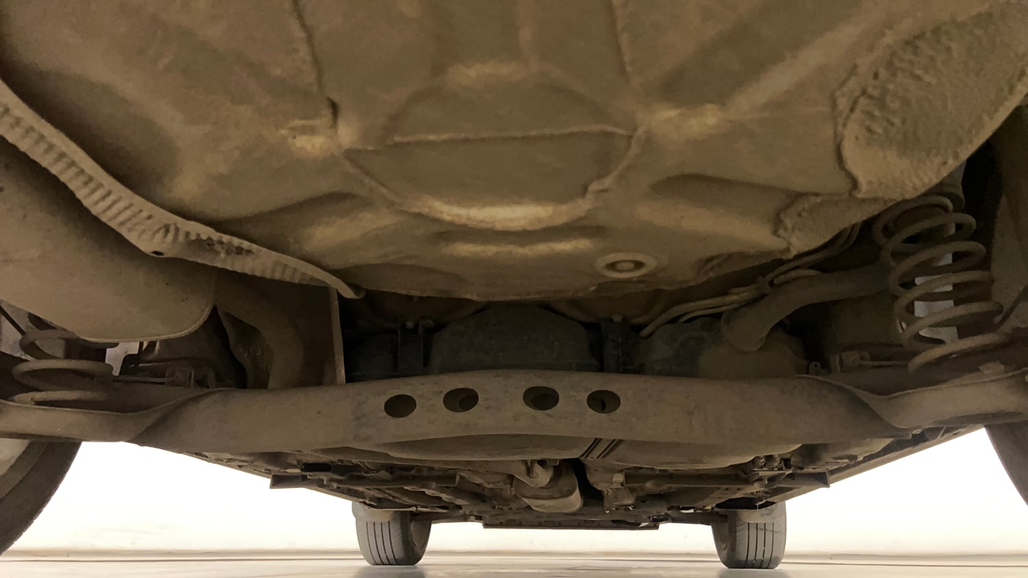 Used 2023 Skoda Slavia Ambition 1.5L TSI MT Petrol Manual extra REAR UNDERBODY VIEW (TAKEN FROM REAR)