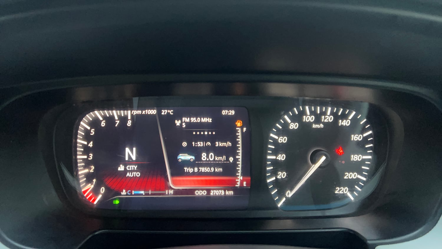 Used 2023 Tata Punch Creative Dual Tone AMT Petrol Automatic interior CLUSTERMETER VIEW