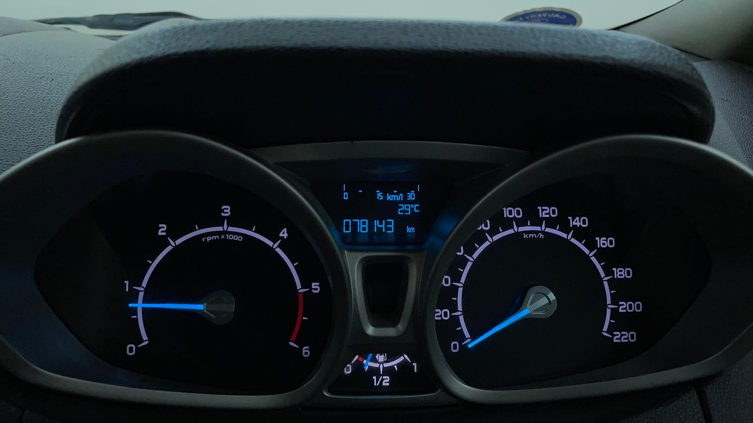 Used 2014 Ford EcoSport Titanium 1.5 TDCi (Opt) Diesel Manual interior CLUSTERMETER VIEW