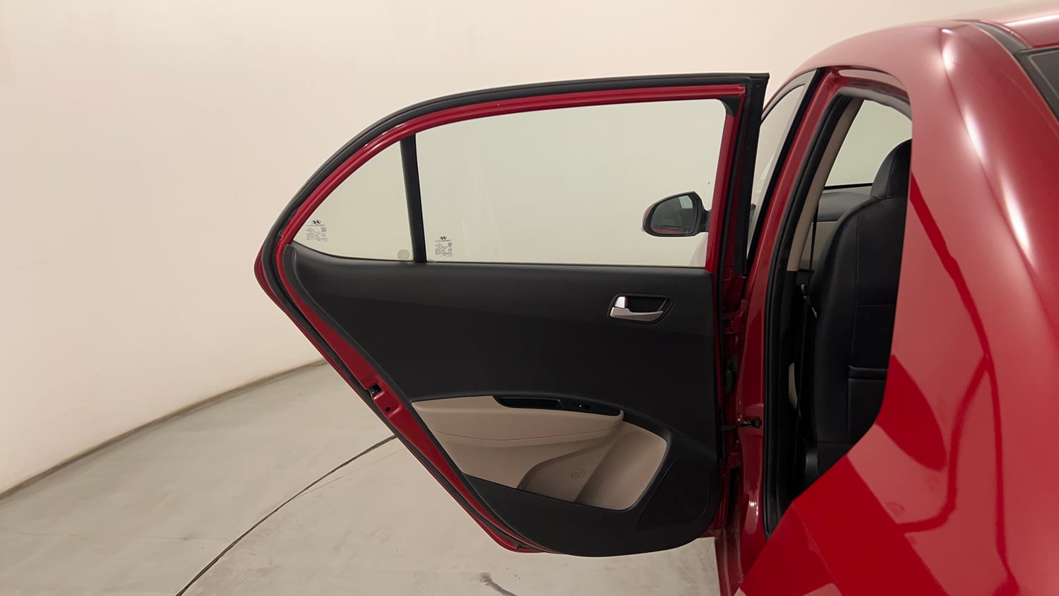 Used 2016 Hyundai Xcent SX 1.2 Petrol Manual interior LEFT REAR DOOR OPEN VIEW