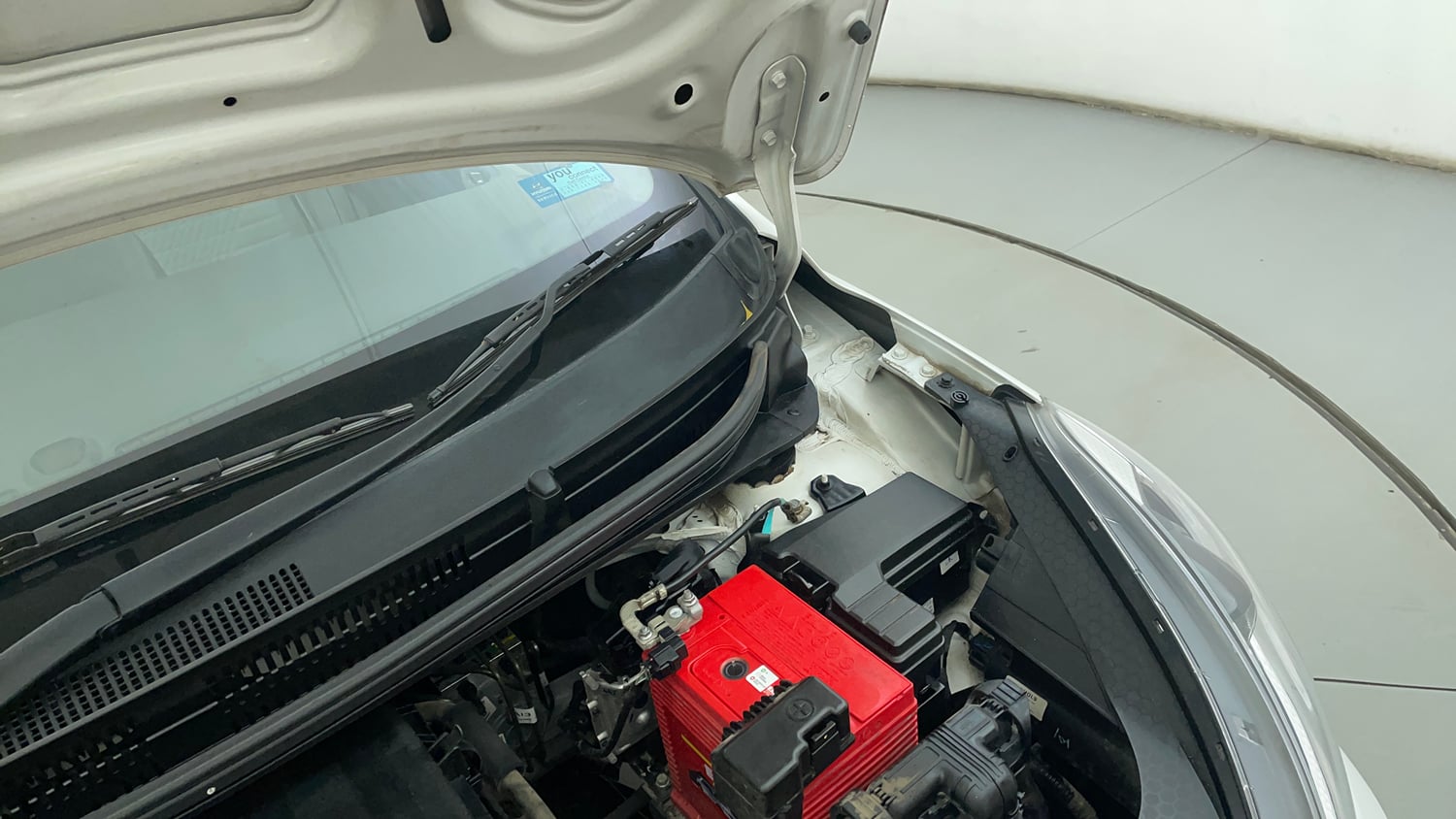 Used 2023 Hyundai Grand i10 Nios Sportz 1.2 Kappa AMT Petrol Automatic engine ENGINE LEFT SIDE HINGE & APRON VIEW