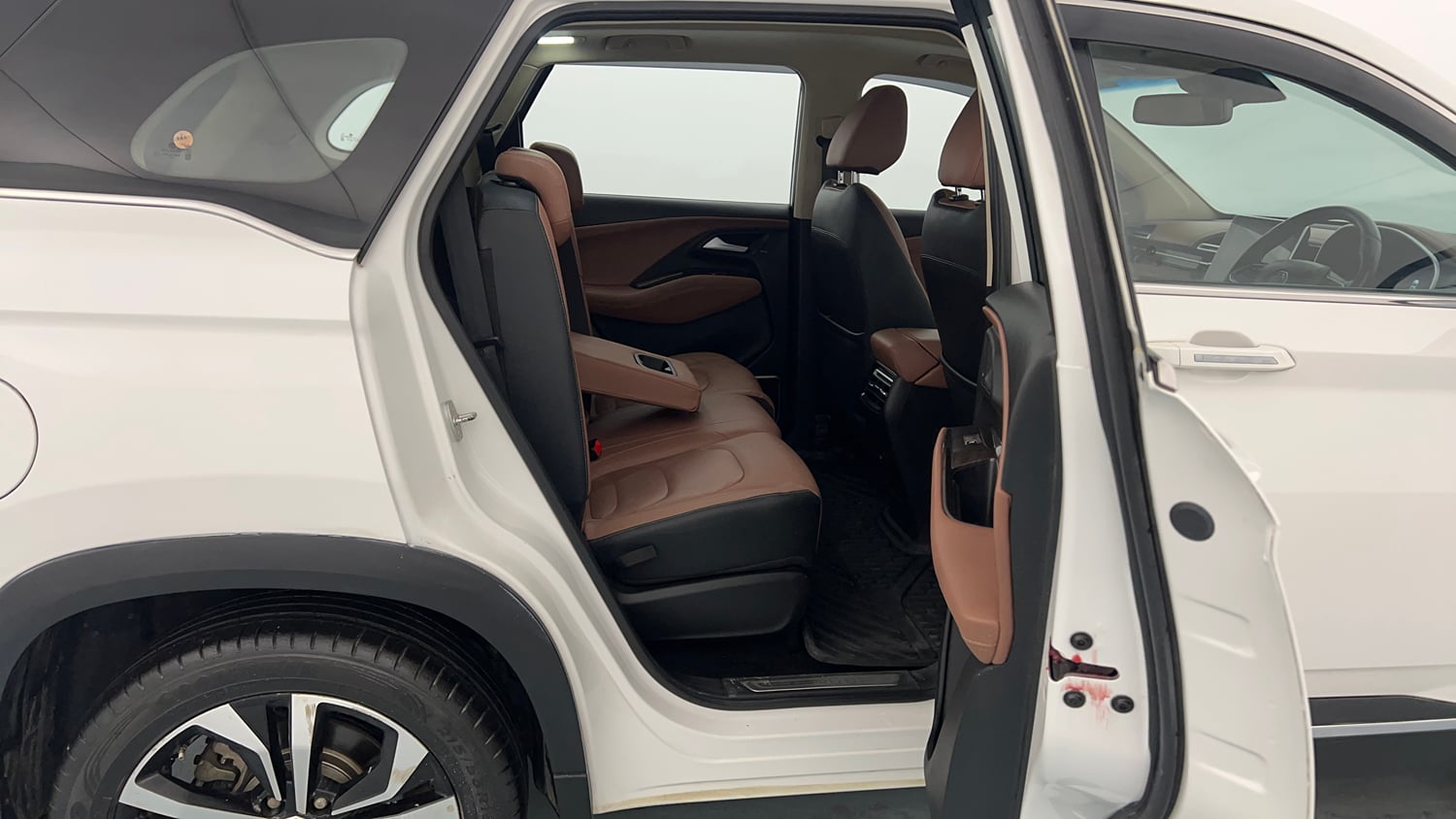 Used 2023 MG Motors Hector Plus Savvy Pro 1.5 Turbo Petrol CVT 7 STR Petrol Automatic interior RIGHT SIDE REAR DOOR CABIN VIEW