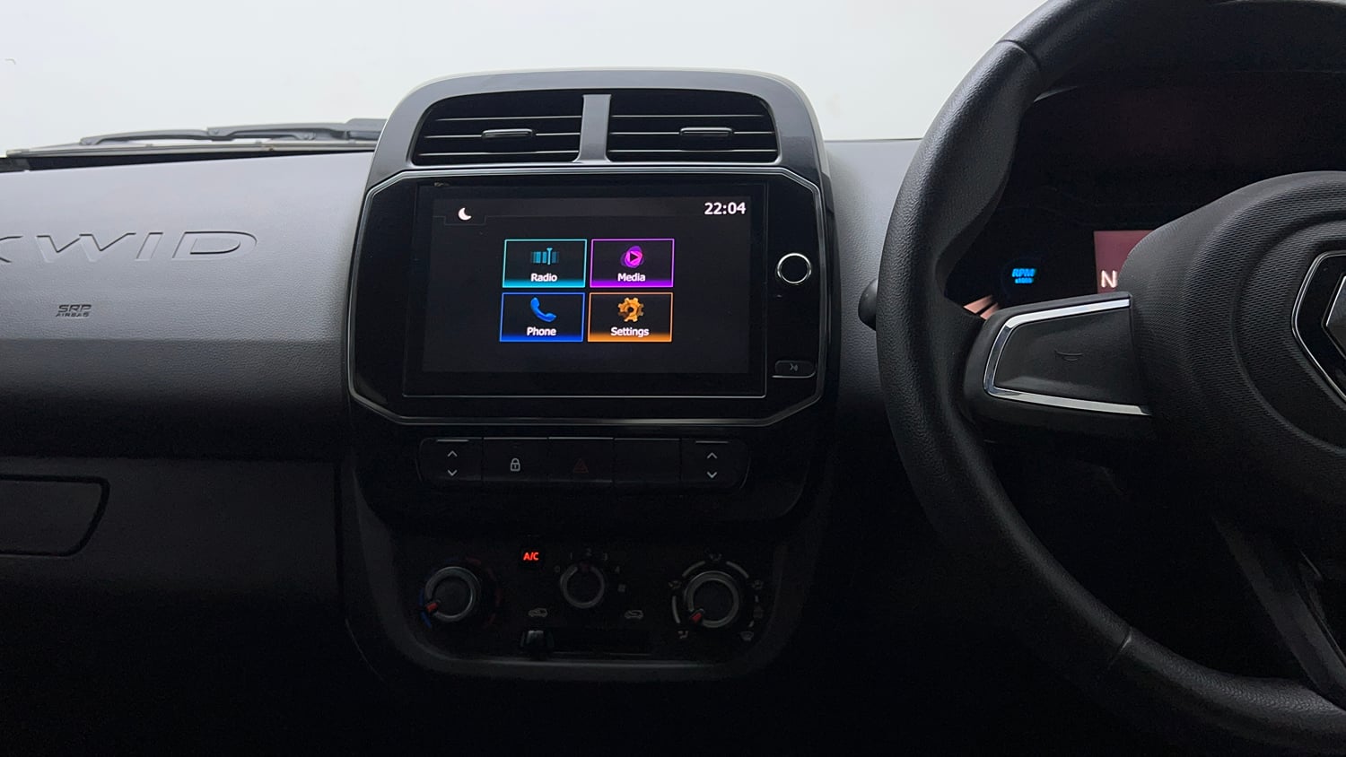 Used 2021 Renault Kwid RXT 1.0 AMT Opt Petrol Automatic interior MUSIC SYSTEM & AC CONTROL VIEW
