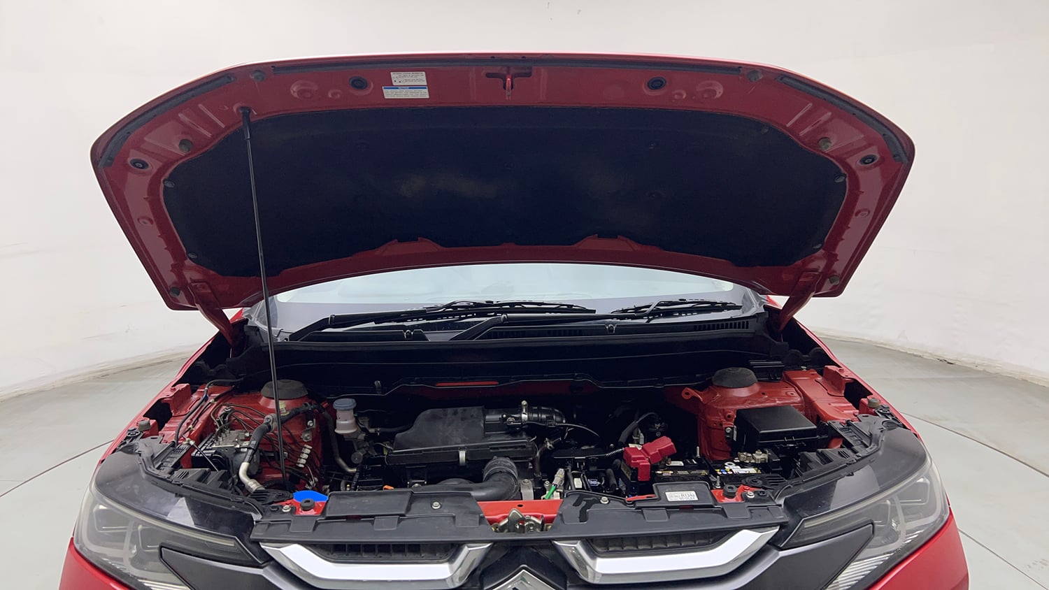 Used 2024 Maruti Suzuki Brezza Zxi Plus Dual Tone Petrol Manual engine ENGINE & BONNET OPEN FRONT VIEW