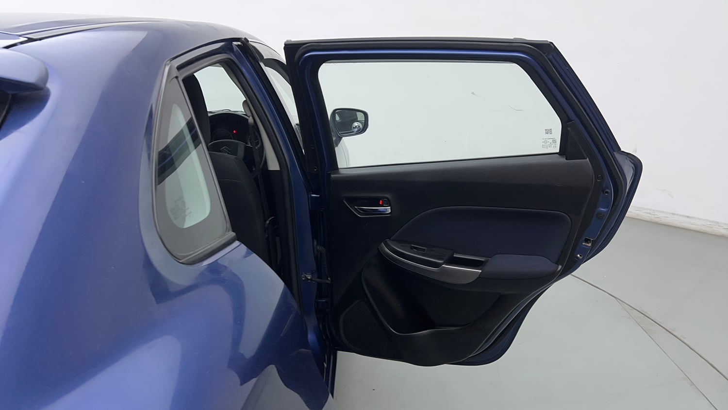 Used 2020 Maruti Suzuki Baleno Delta Petrol Manual interior RIGHT REAR DOOR OPEN VIEW