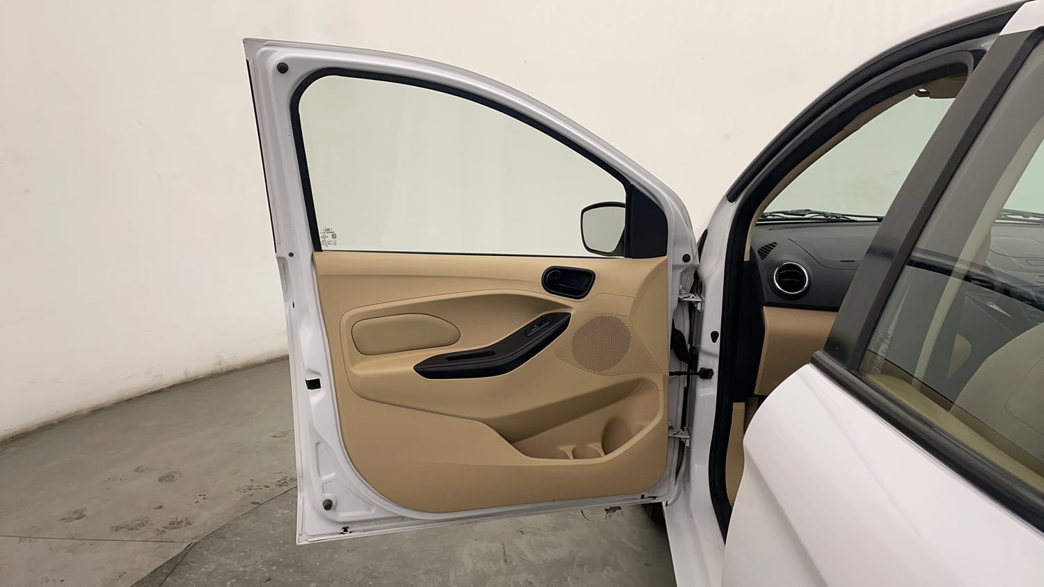 Used 2016 Ford Figo Aspire Titanium 1.2 Ti-VCT Petrol Manual interior LEFT FRONT DOOR OPEN VIEW