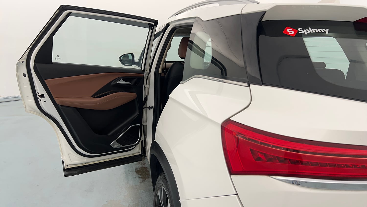 Used 2023 MG Motors Hector Plus Savvy Pro 1.5 Turbo Petrol CVT 7 STR Petrol Automatic interior LEFT REAR DOOR OPEN VIEW