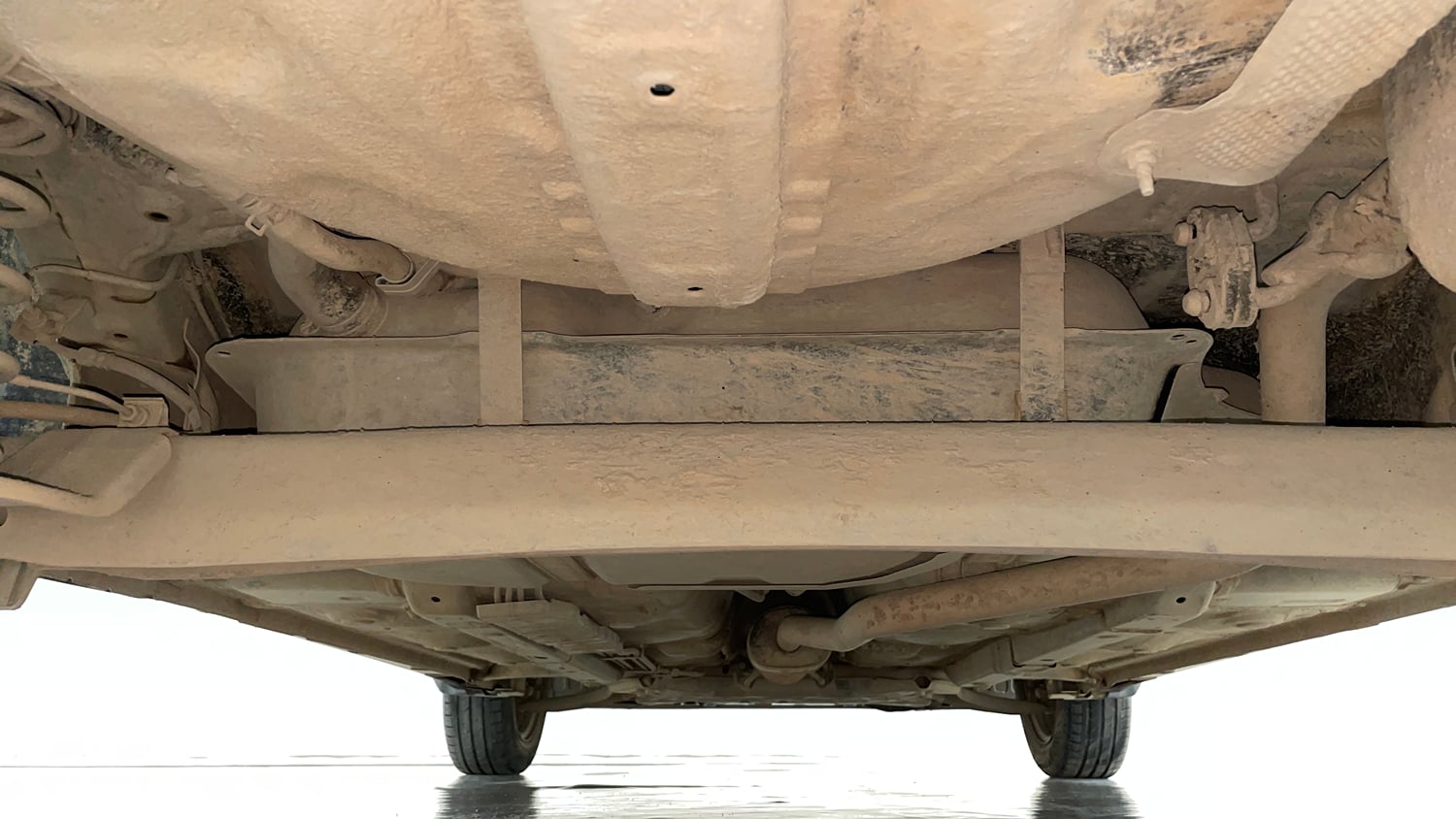 Used 2024 Hyundai Exter S 1.2 AMT Petrol Automatic extra REAR UNDERBODY VIEW (TAKEN FROM REAR)