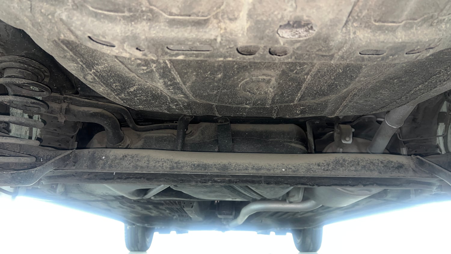 Used 2023 Honda Amaze VX 1.2 Petrol CVT Petrol Automatic extra REAR UNDERBODY VIEW (TAKEN FROM REAR)
