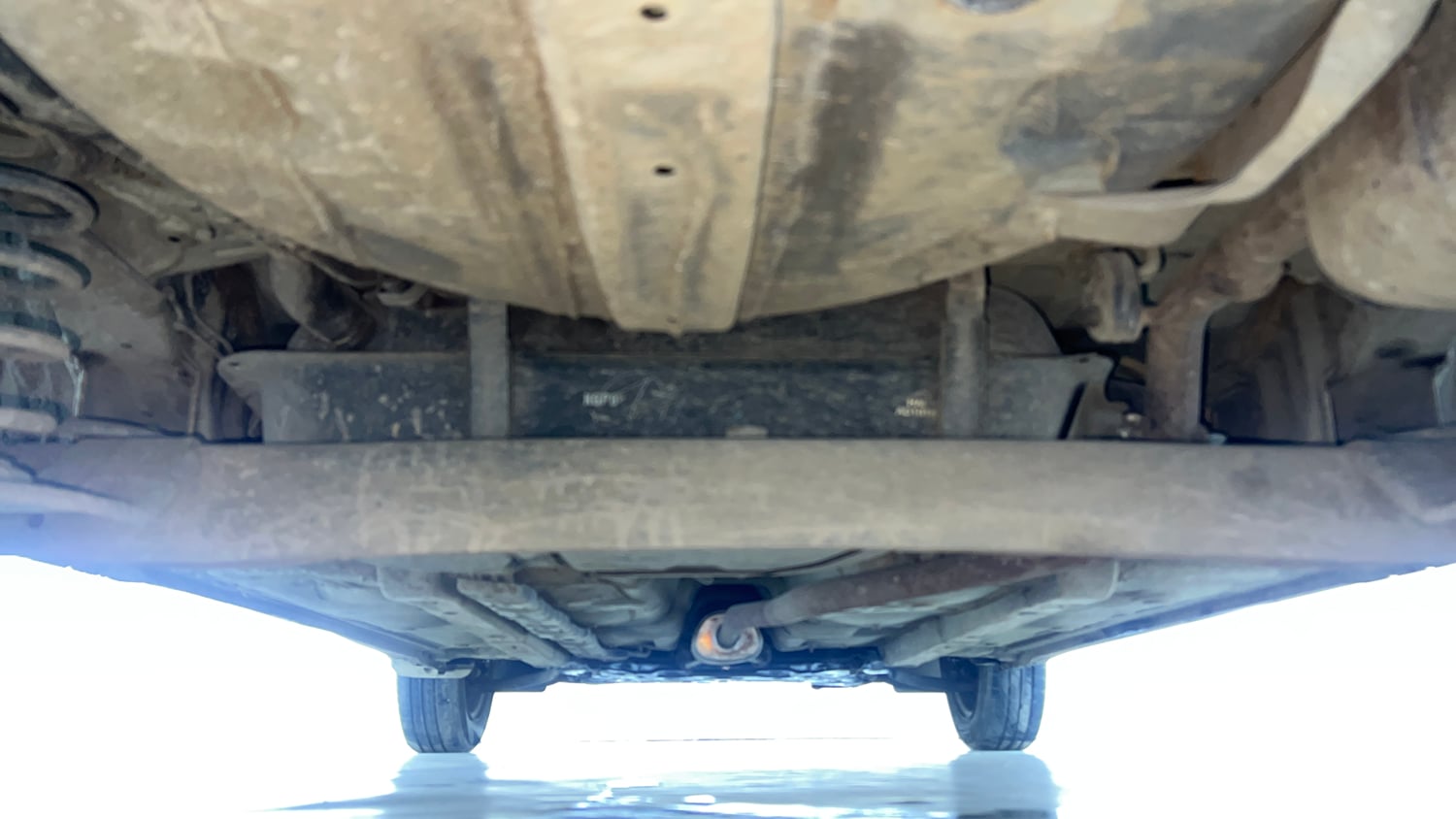 Used 2015 Hyundai Grand i10 Magna 1.2 Kappa VTVT Petrol Manual extra REAR UNDERBODY VIEW (TAKEN FROM REAR)
