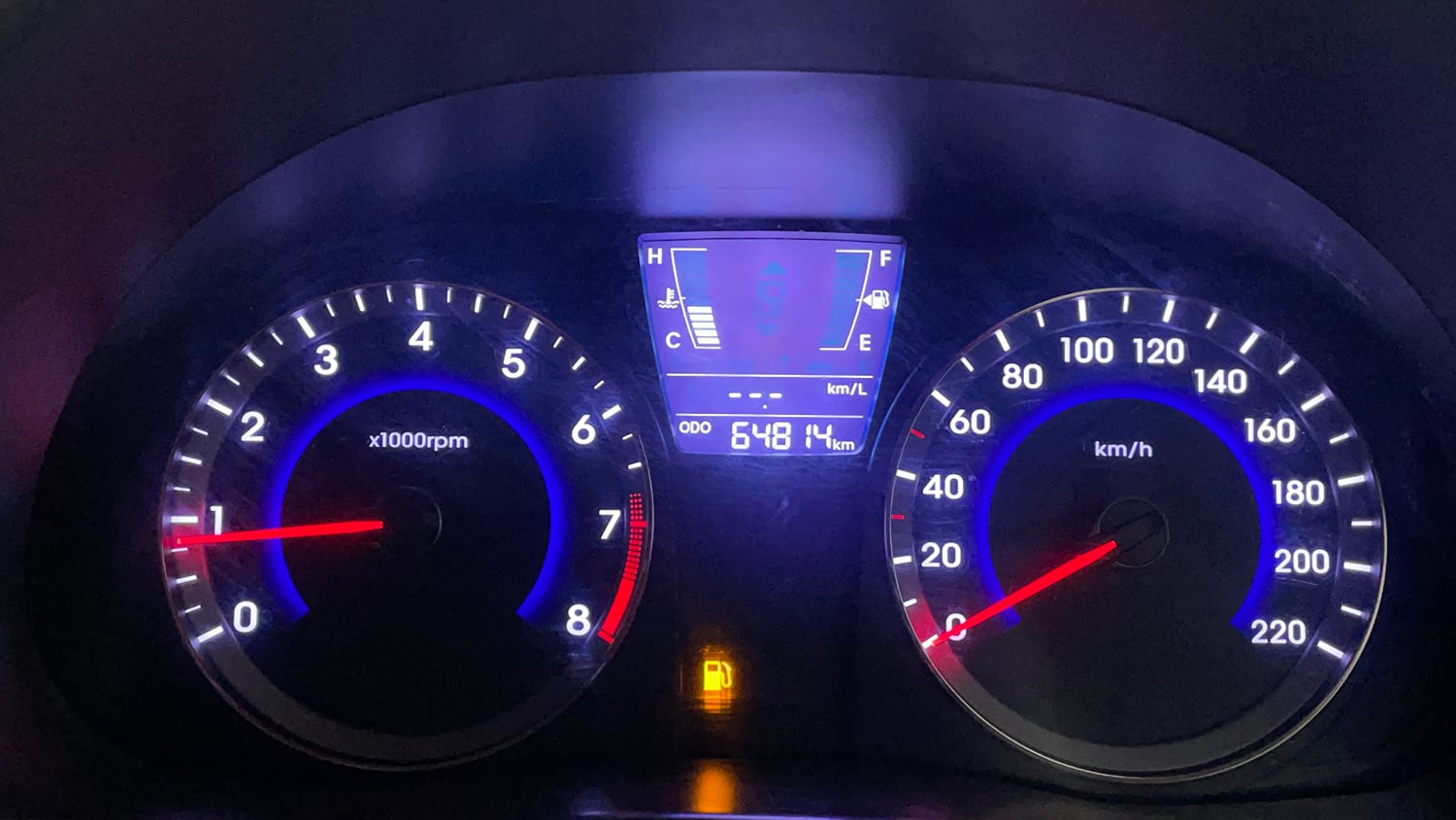 Used 2016 Hyundai Verna 1.6 VTVT SX Petrol Manual interior CLUSTERMETER VIEW
