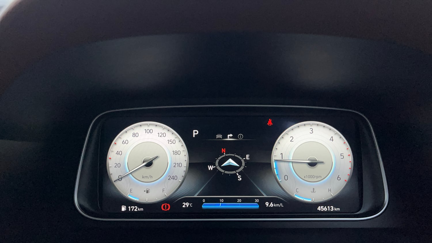 Used 2022 Hyundai Alcazar Platinum (O) 7 Seater 1.5 Diesel AT Diesel Automatic interior CLUSTERMETER VIEW