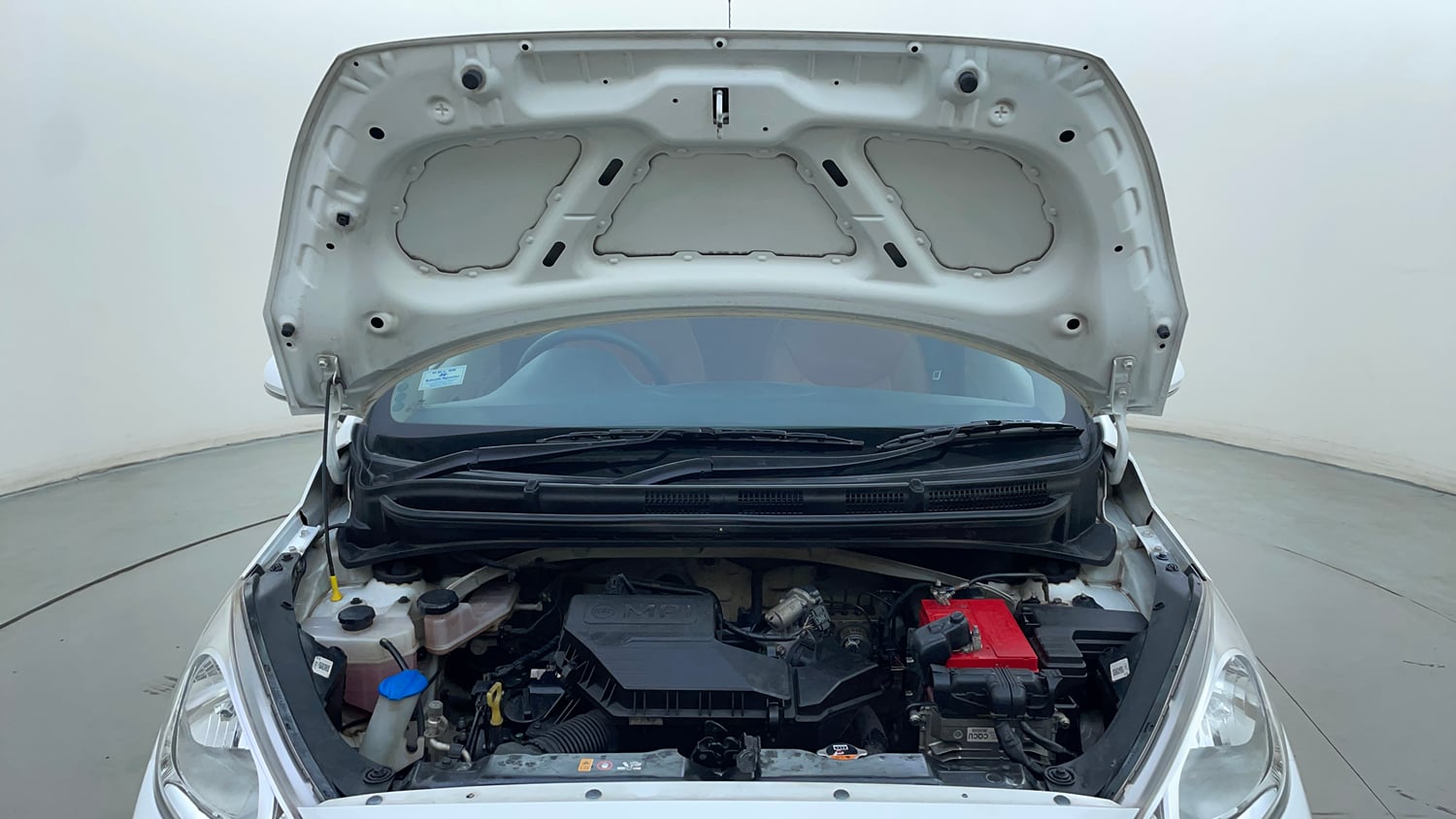 Used 2021 Hyundai Santro Sportz AMT Petrol Automatic engine ENGINE & BONNET OPEN FRONT VIEW