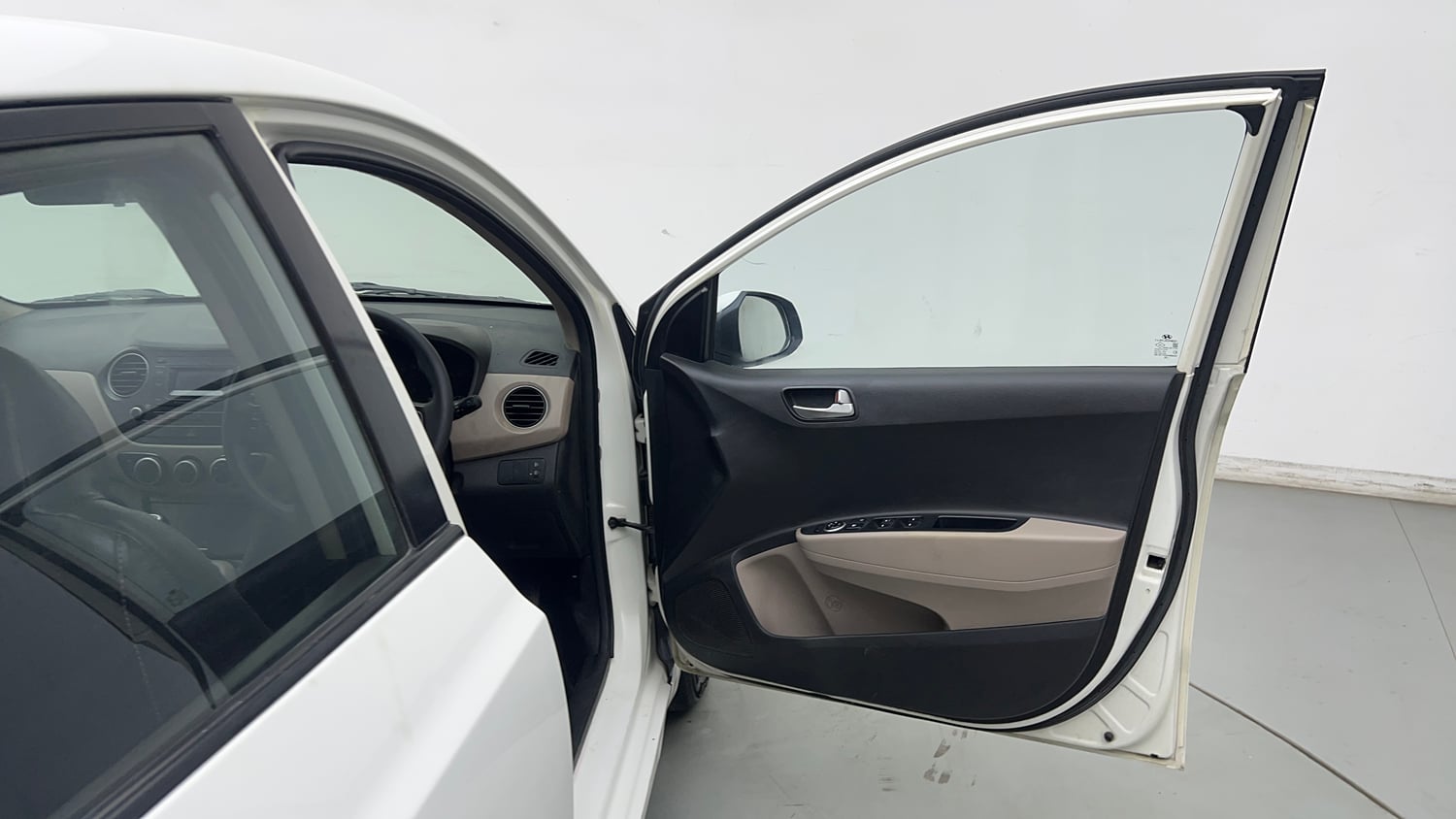 Used 2016 Hyundai Xcent S 1.2 Petrol Manual interior RIGHT FRONT DOOR OPEN VIEW