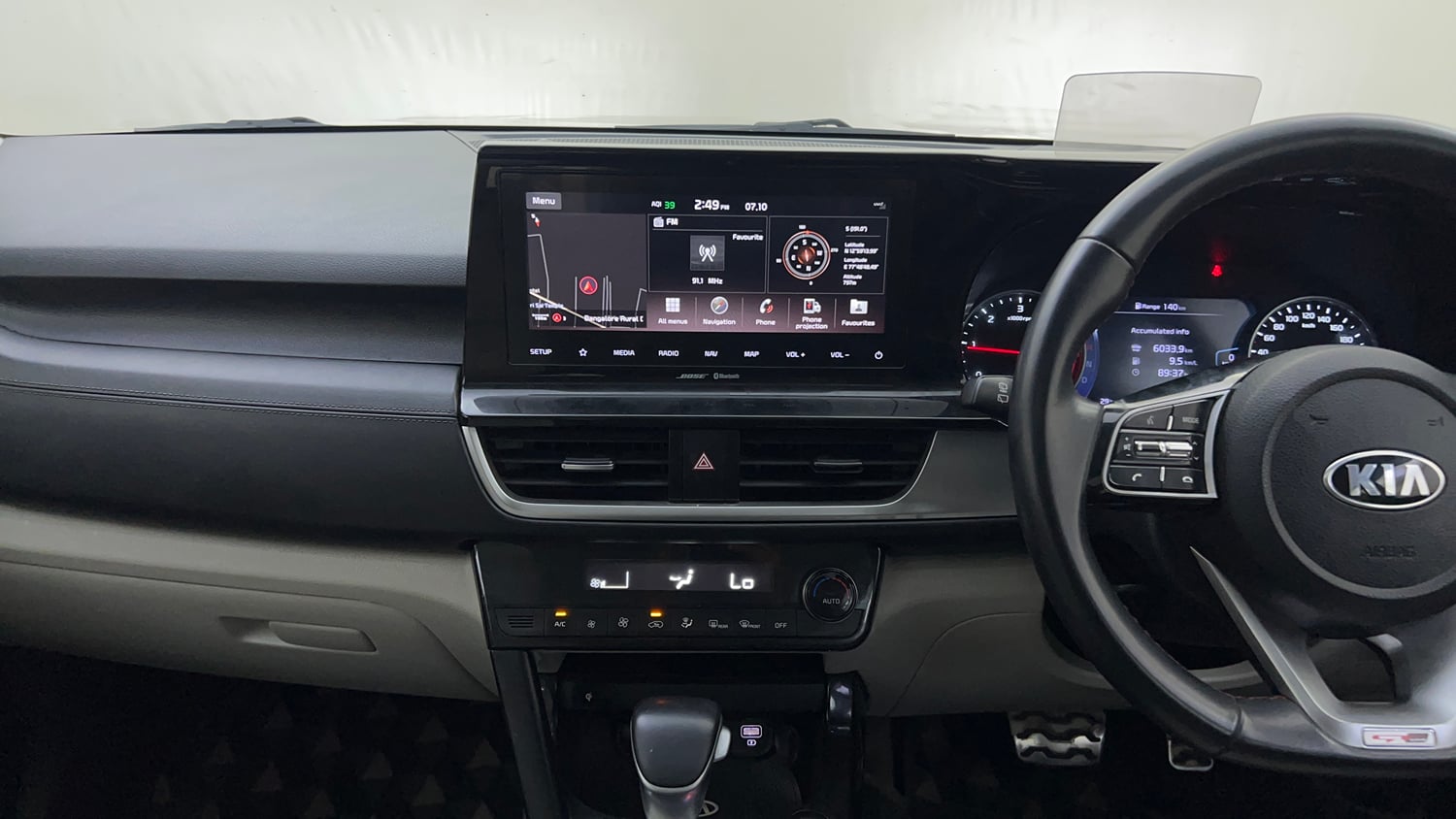 Used 2020 Kia Seltos GTX Plus AT 1.5 Diesel Diesel Automatic interior MUSIC SYSTEM & AC CONTROL VIEW