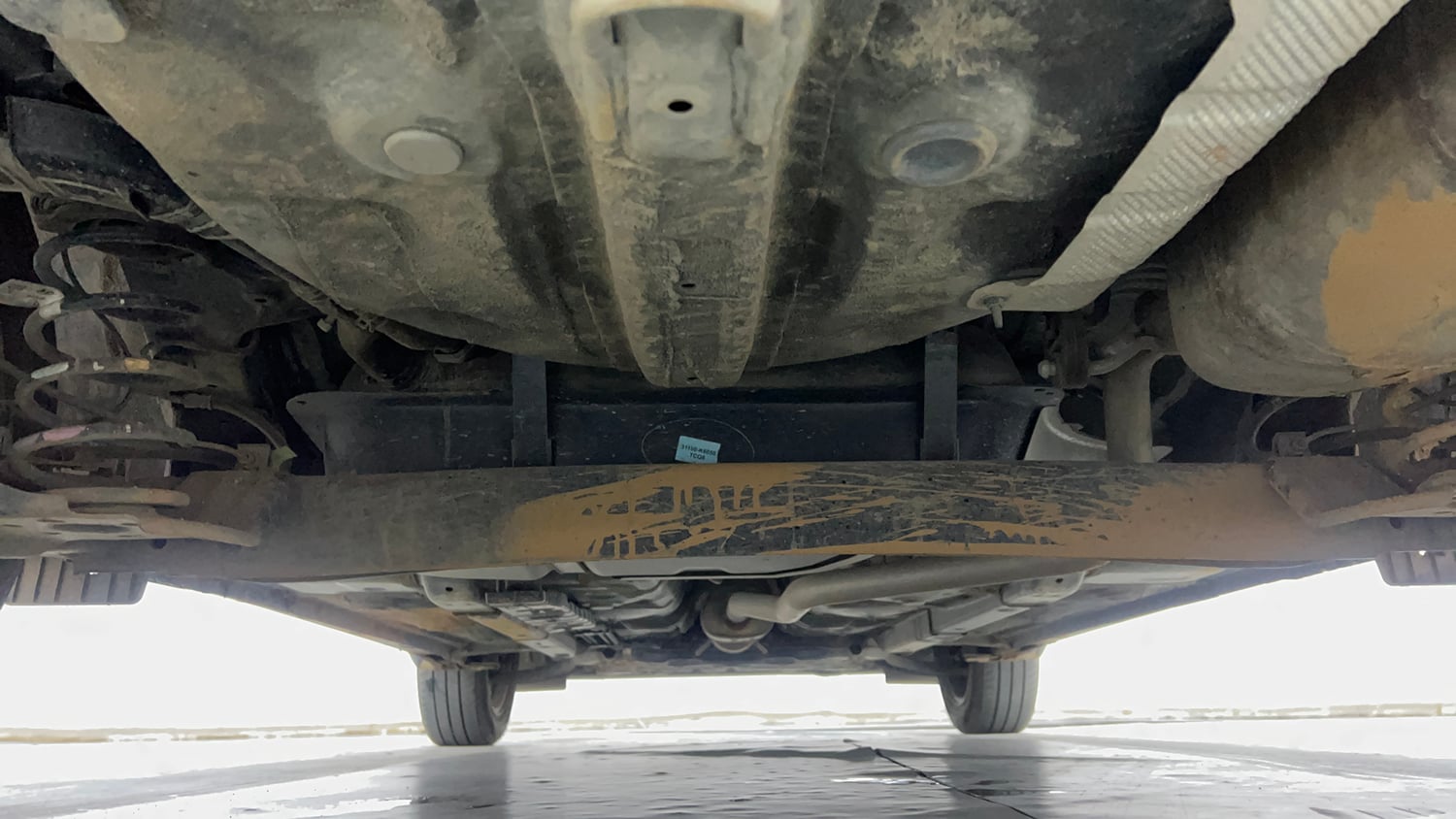 Used 2023 Hyundai Exter SX (O) 1.2 AMT Petrol Automatic extra REAR UNDERBODY VIEW (TAKEN FROM REAR)