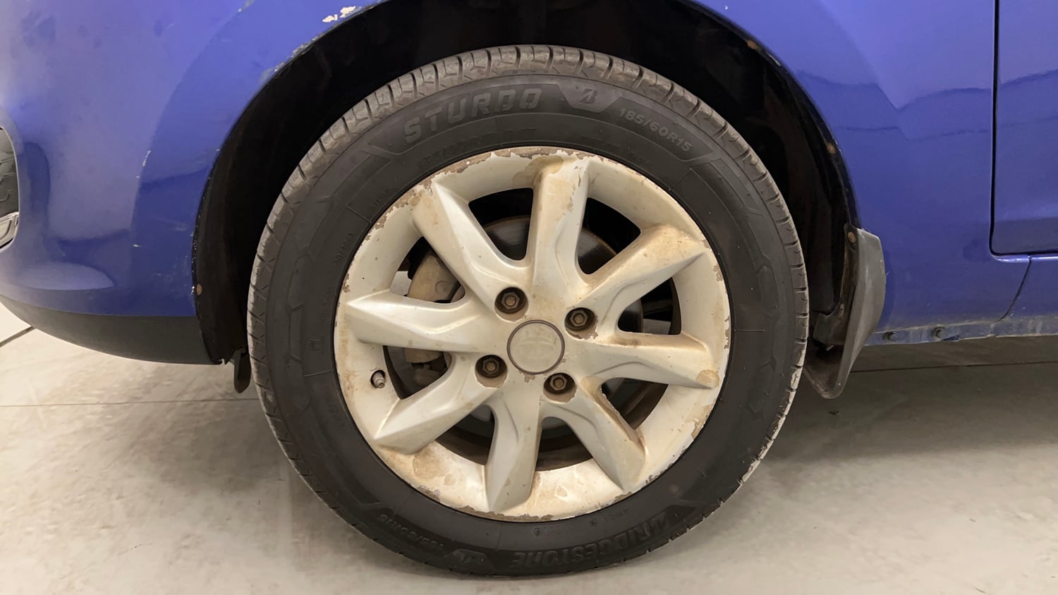 Used 2020 Tata Zest XT Petrol Petrol Manual tyres LEFT FRONT TYRE RIM VIEW