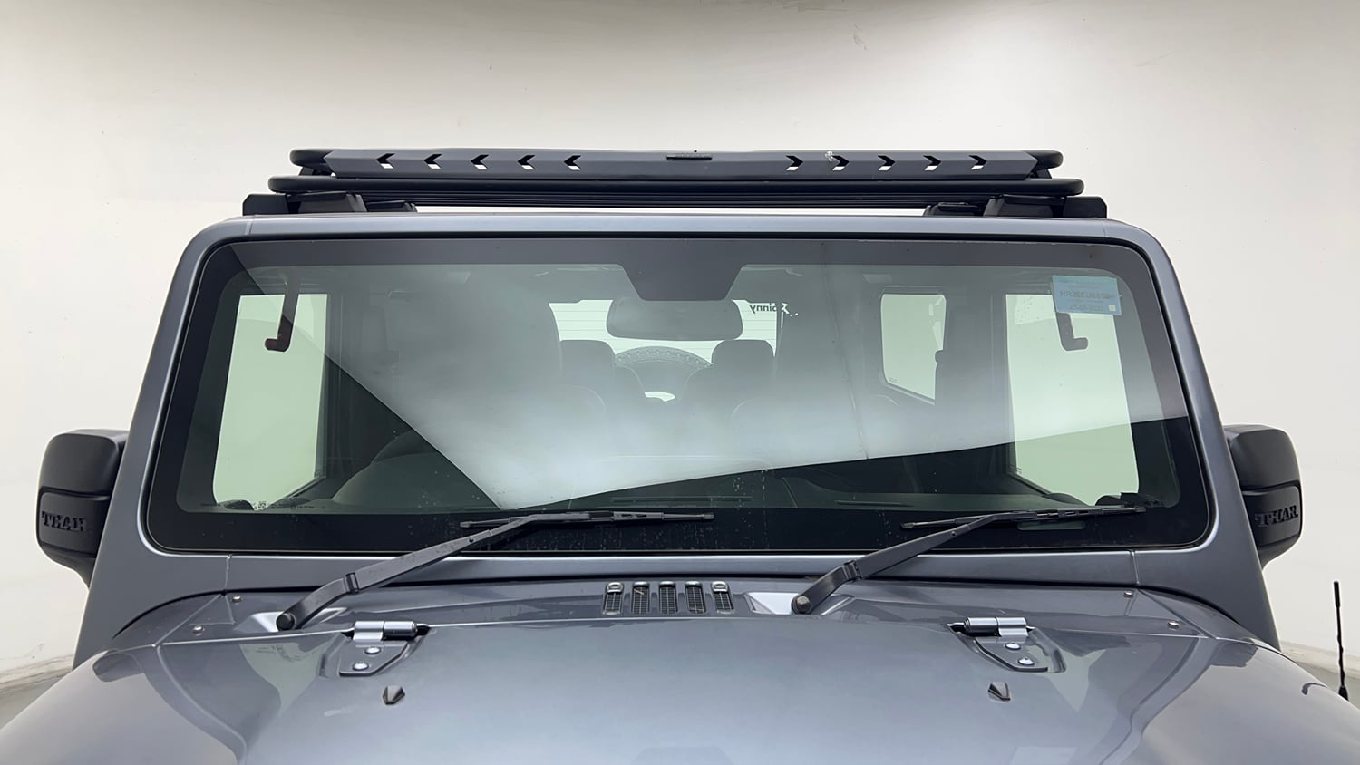 Used 2022 mahindra Thar LX Hard Top Petrol AT 4WD Petrol Automatic exterior FRONT WINDSHIELD VIEW