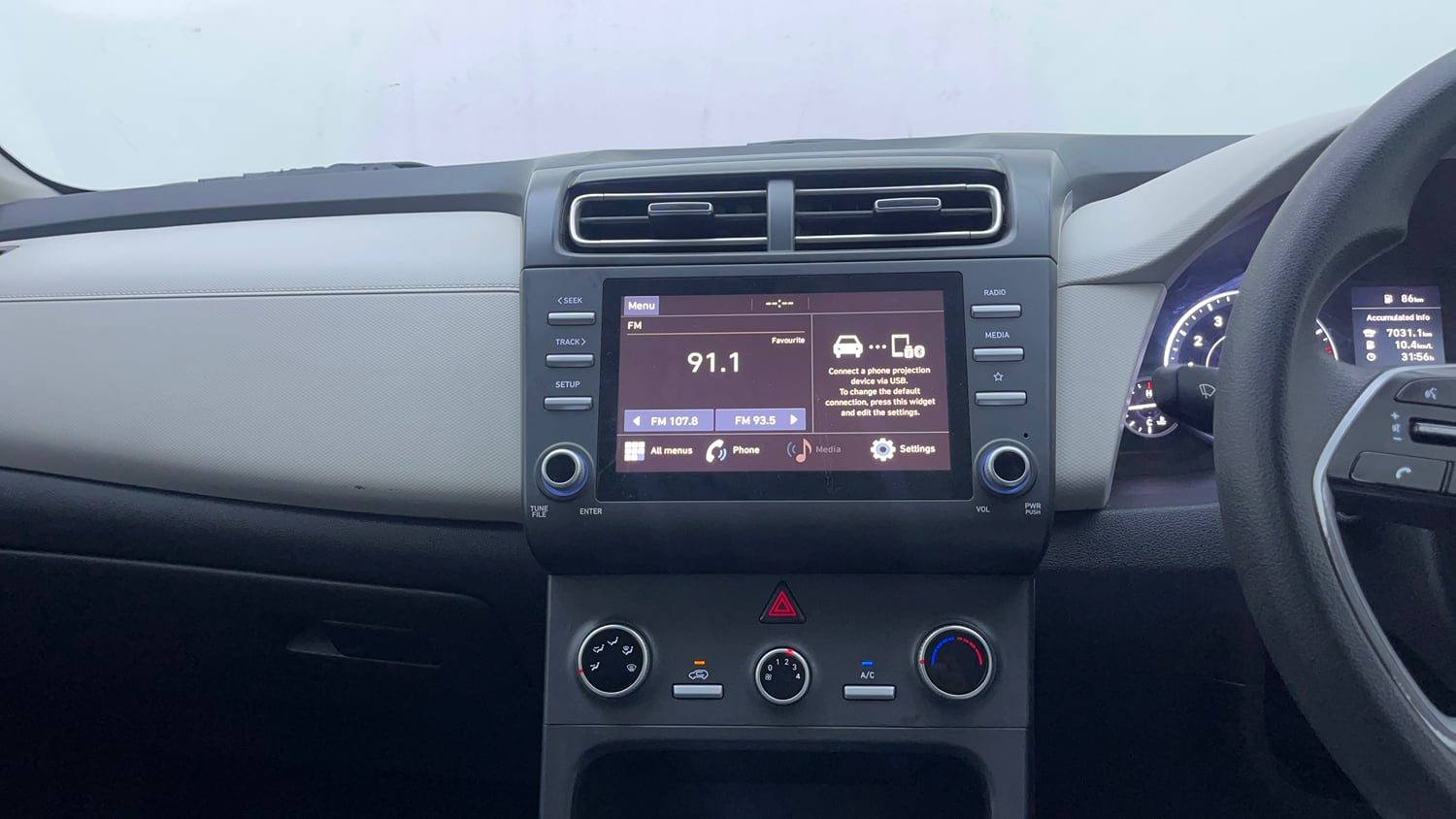 Used 2021 Hyundai Creta EX 1.5 Petrol Petrol Manual interior MUSIC SYSTEM & AC CONTROL VIEW