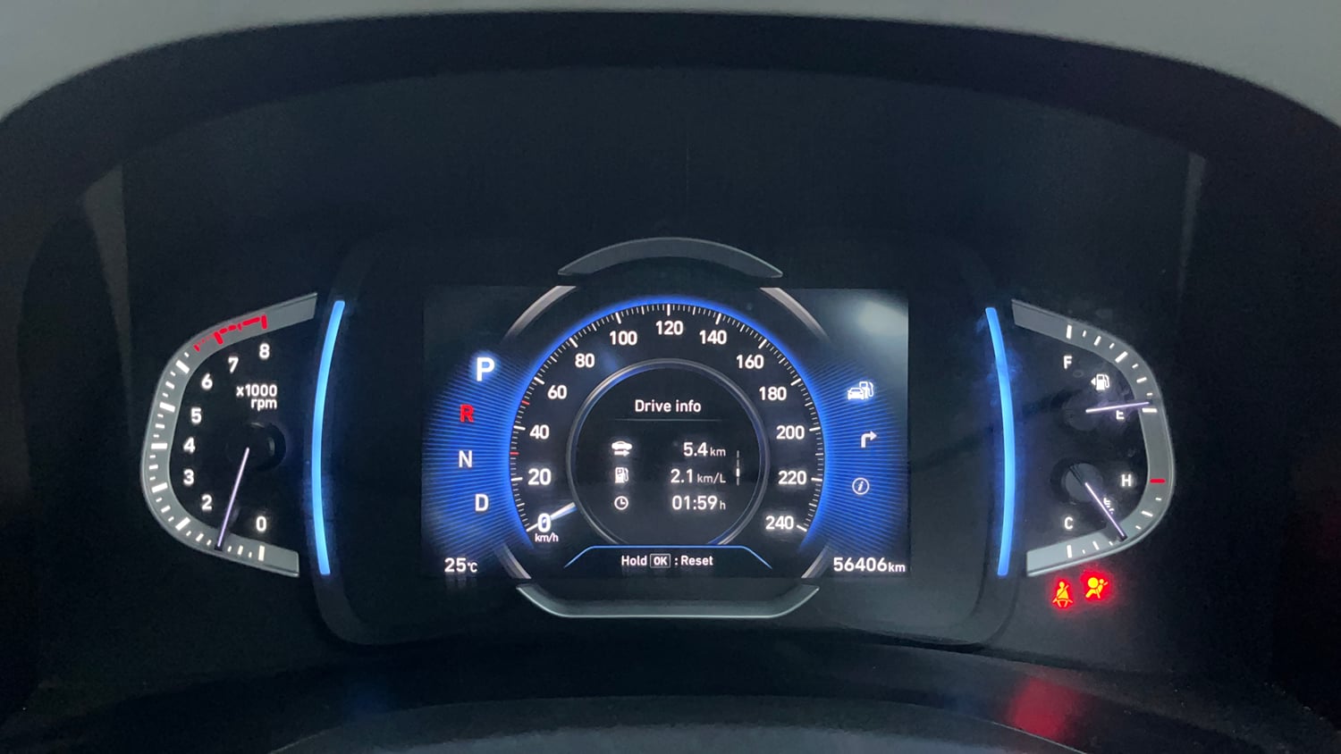 Used 2021 Hyundai Creta SX (O) 1.5 Petrol IVT Petrol Automatic interior CLUSTERMETER VIEW