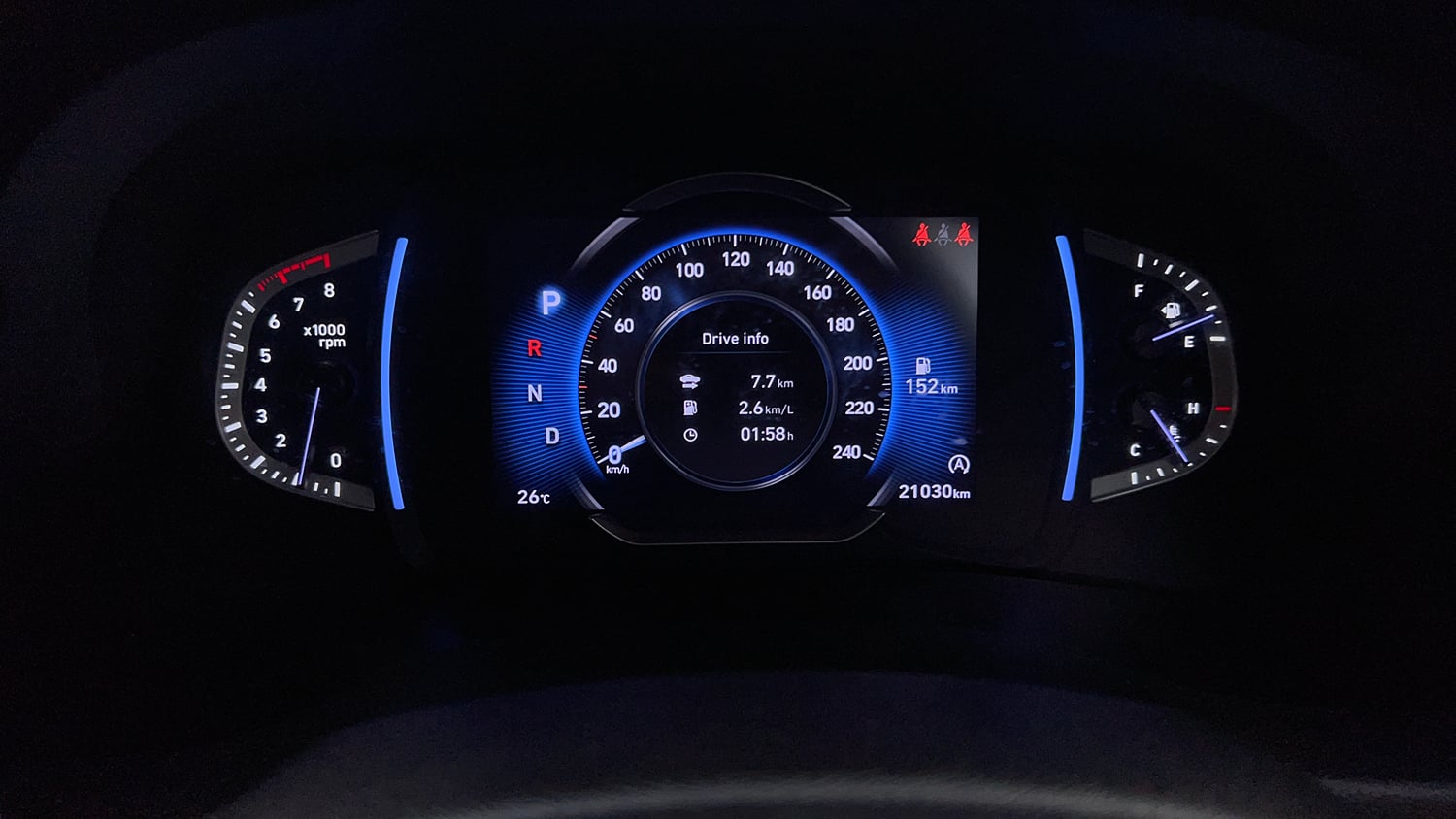Used 2023 Hyundai Creta SX (O) 1.5 Petrol IVT Knight Petrol Automatic interior CLUSTERMETER VIEW
