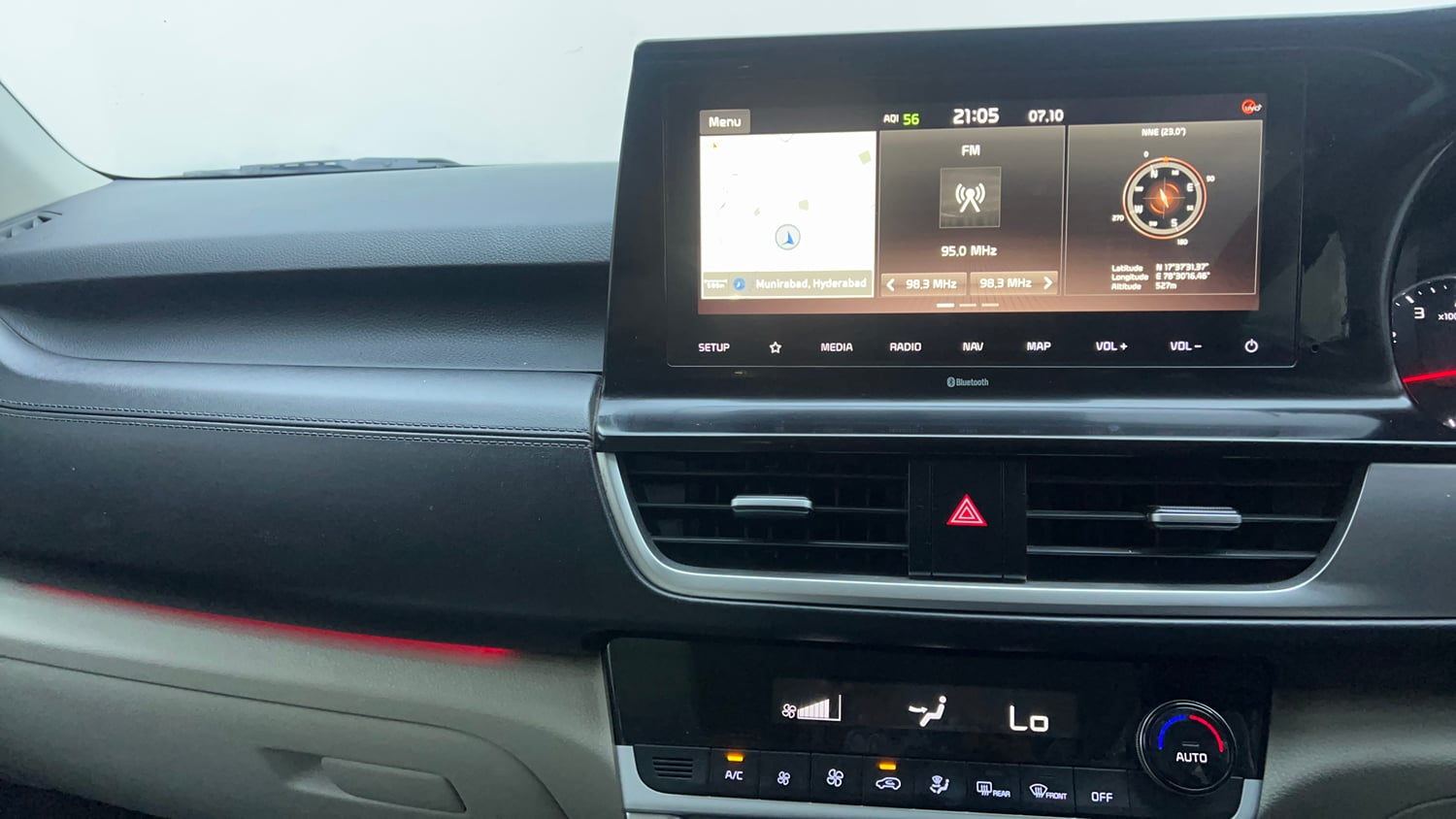 Used 2020 kia Seltos HTX IVT 1.5 Petrol Automatic interior MUSIC SYSTEM & AC CONTROL VIEW
