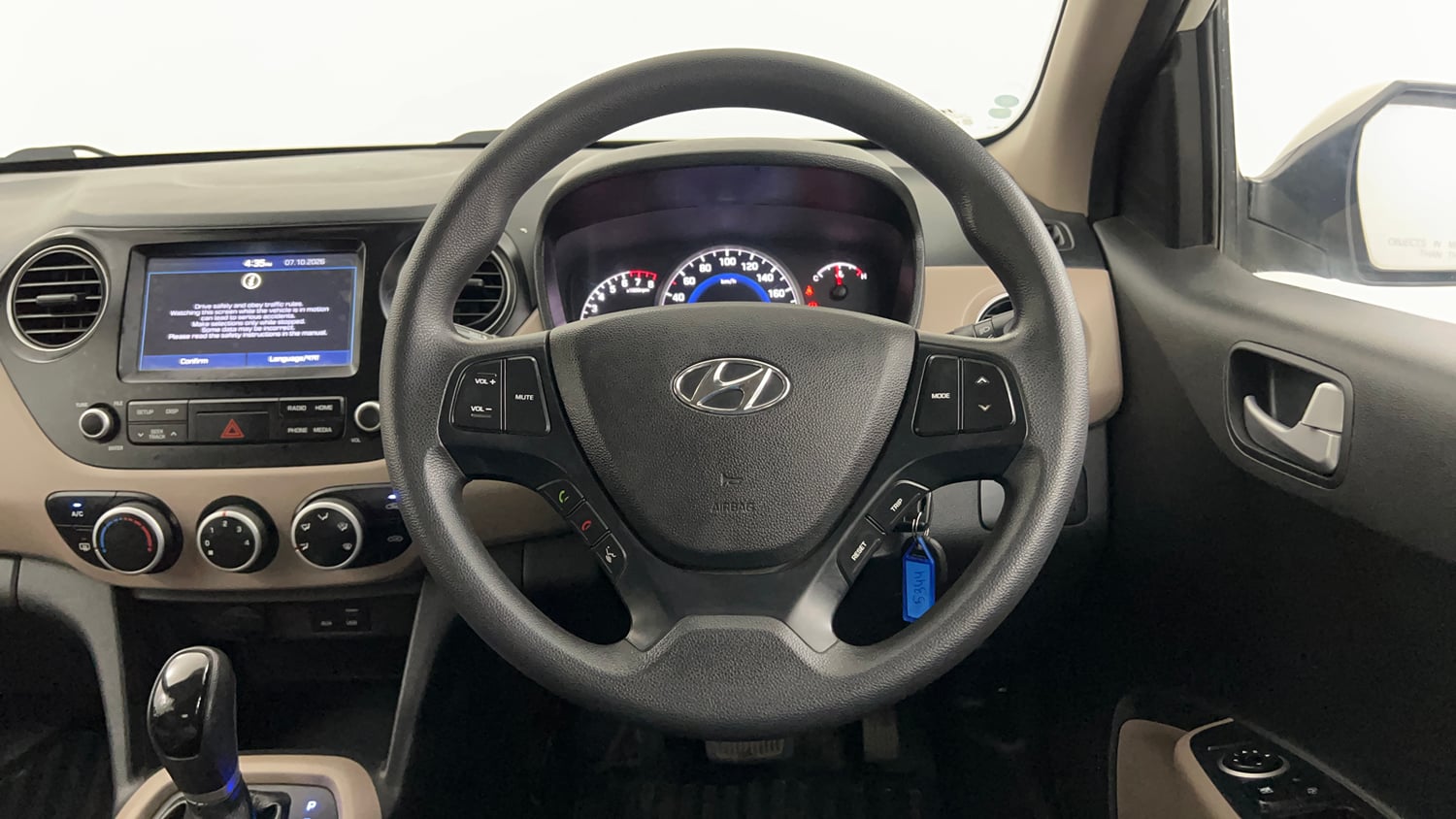 Used 2018 Hyundai Grand i10 Sportz (O) AT 1.2 Kappa VTVT Petrol Automatic interior STEERING VIEW