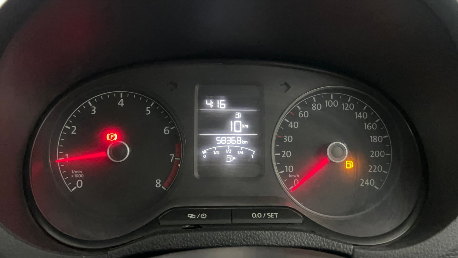 Used 2018 Volkswagen Ameo Comfortline 1.2L (P) Petrol Manual interior CLUSTERMETER VIEW