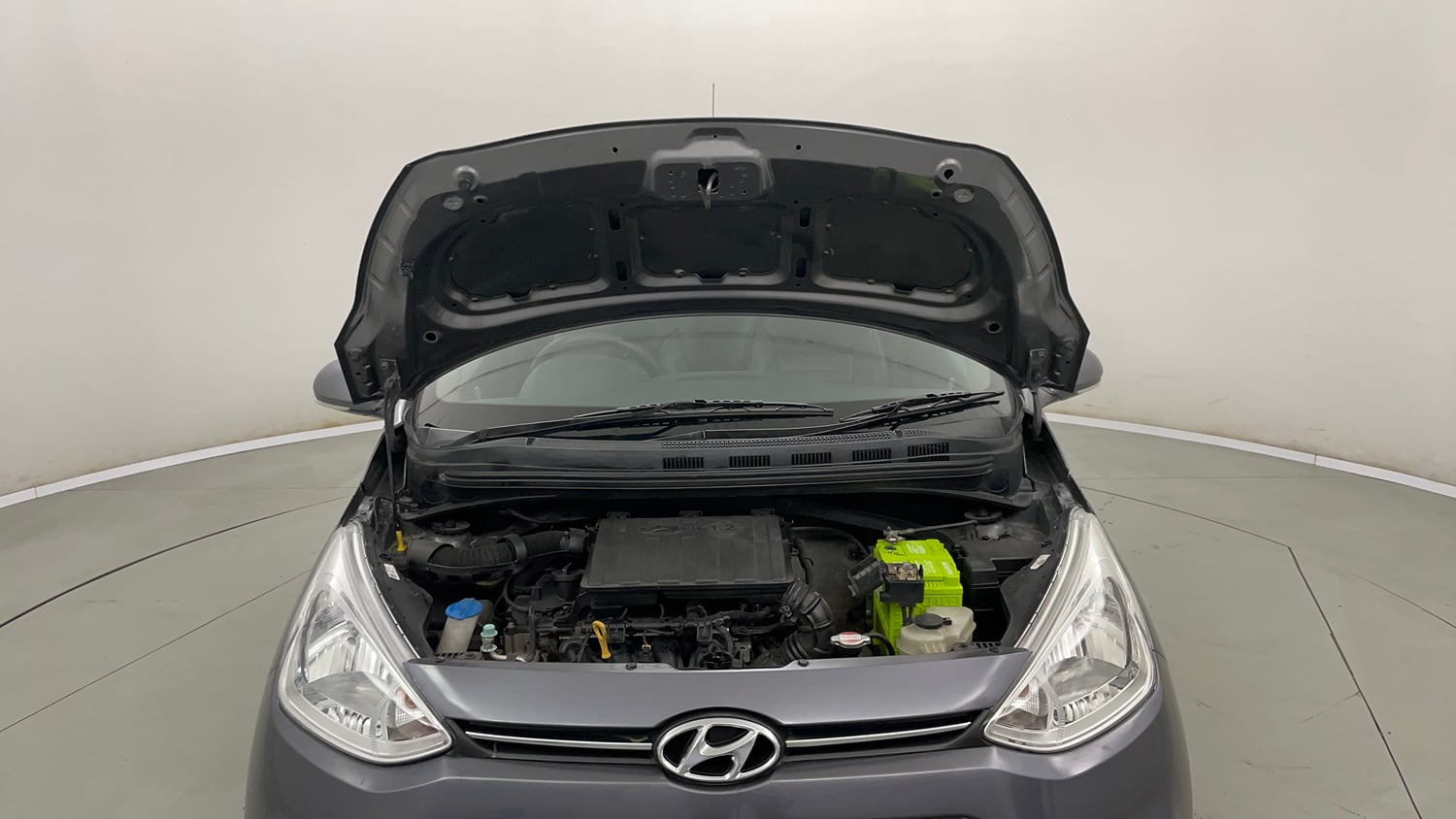 Used 2016 Hyundai Grand i10 Sportz 1.2 Kappa VTVT Petrol Manual engine ENGINE & BONNET OPEN FRONT VIEW