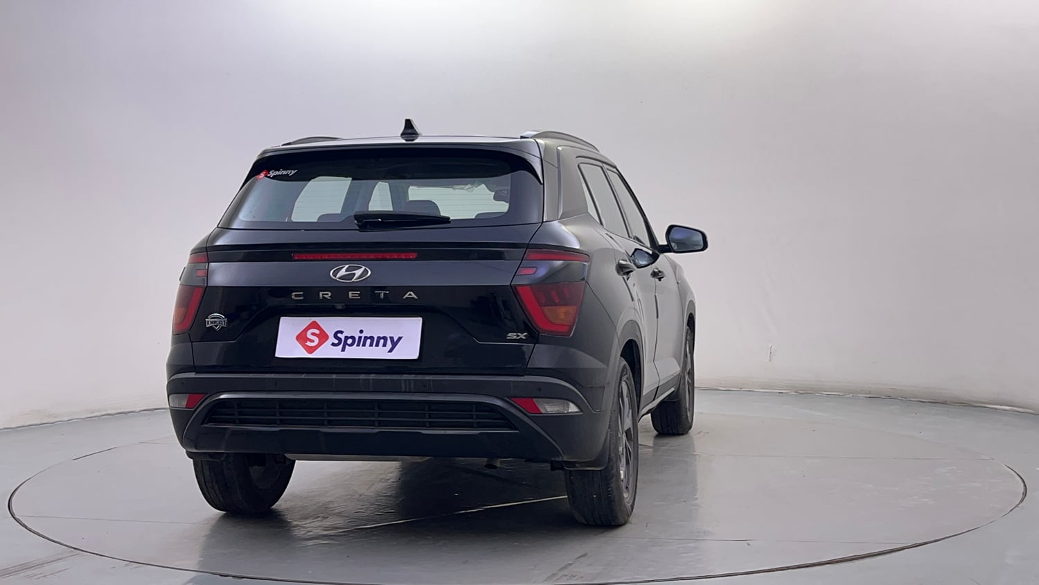 Used 2023 Hyundai Creta SX (O) 1.5 Petrol IVT Knight Petrol Automatic exterior RIGHT REAR CORNER VIEW