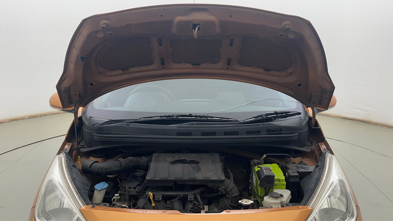 Used 2017 Hyundai Grand i10 Sportz (O) 1.2 Kappa VTVT Petrol Manual engine ENGINE & BONNET OPEN FRONT VIEW