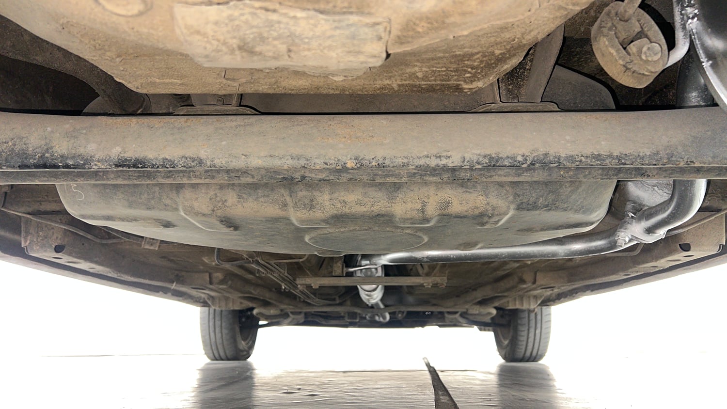 Used 2016 Tata Tiago Revotron XZ Petrol Manual extra REAR UNDERBODY VIEW (TAKEN FROM REAR)