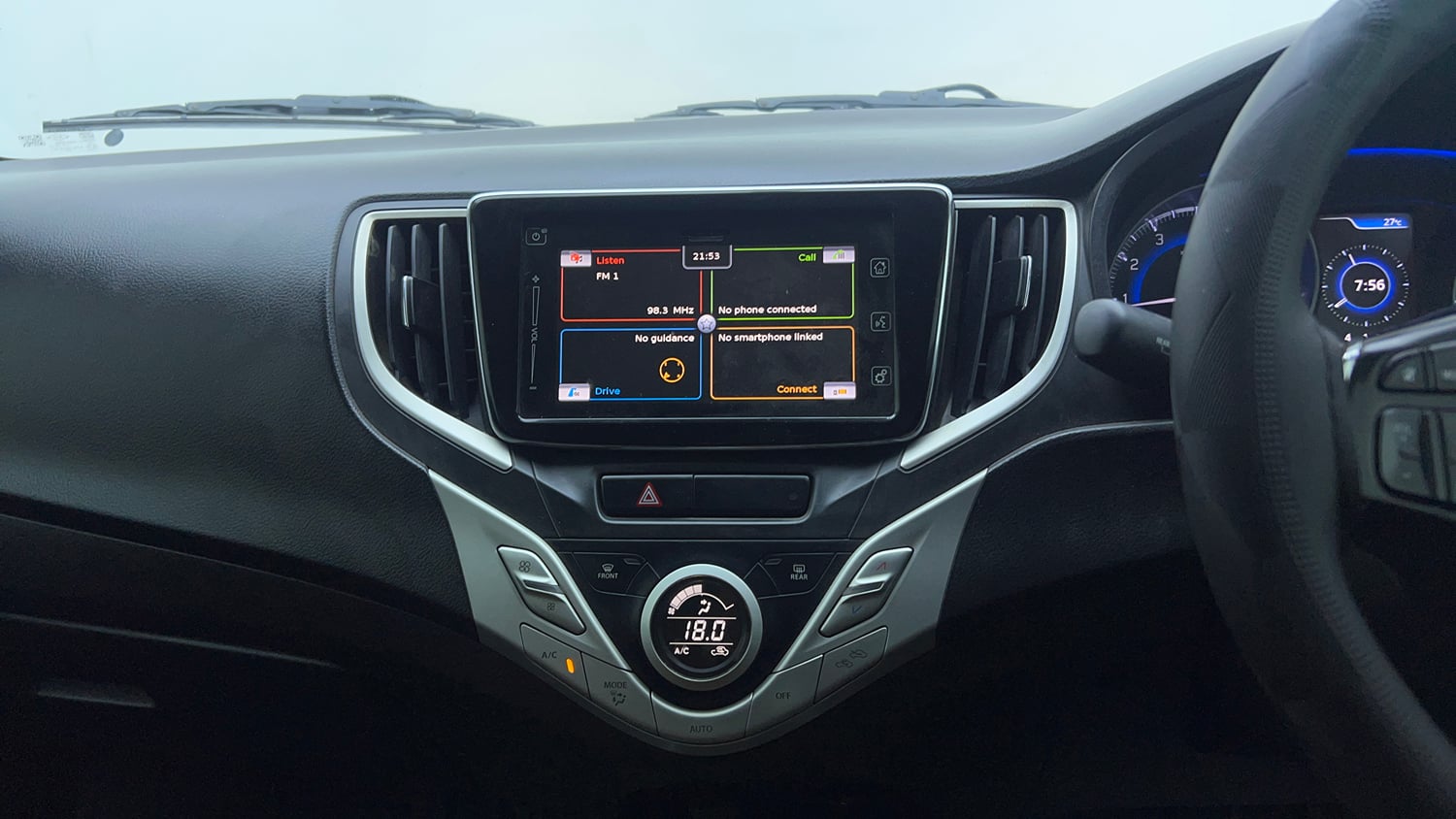 Used 2018 Maruti Suzuki Baleno Alpha 1.2 Petrol Manual top_features Integrated (in-dash) music system