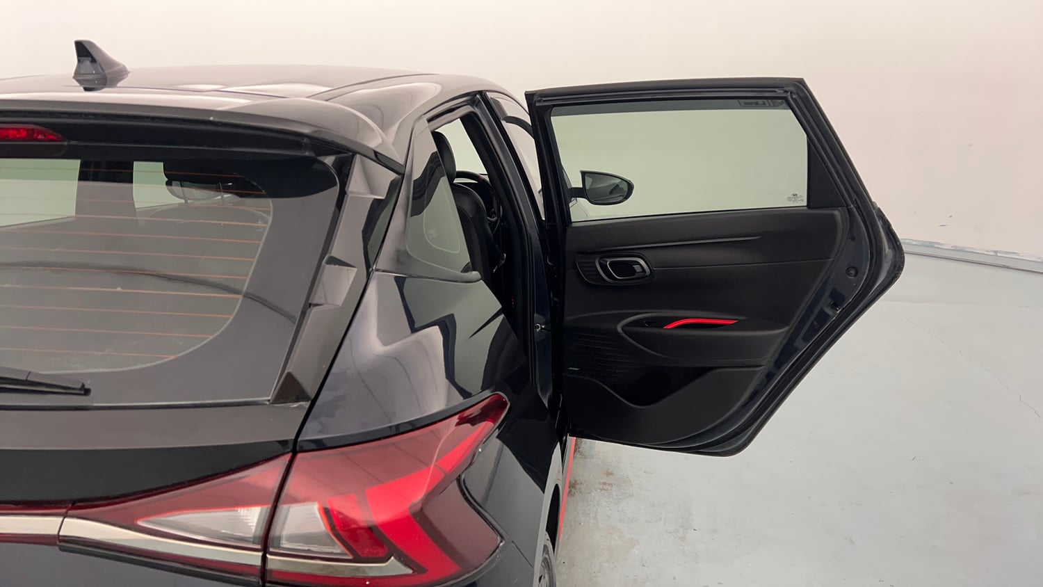 Used 2023 Hyundai i20 N Line N8 1.0 Turbo DCT Petrol Automatic interior RIGHT REAR DOOR OPEN VIEW