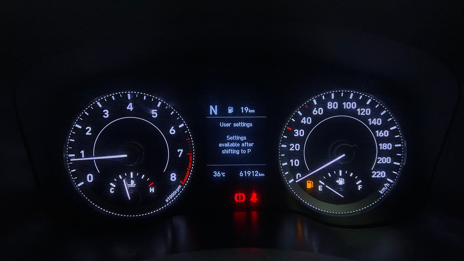 Used 2019 hyundai Venue S 1.0 AT Turbo Petrol Petrol Automatic interior CLUSTERMETER VIEW