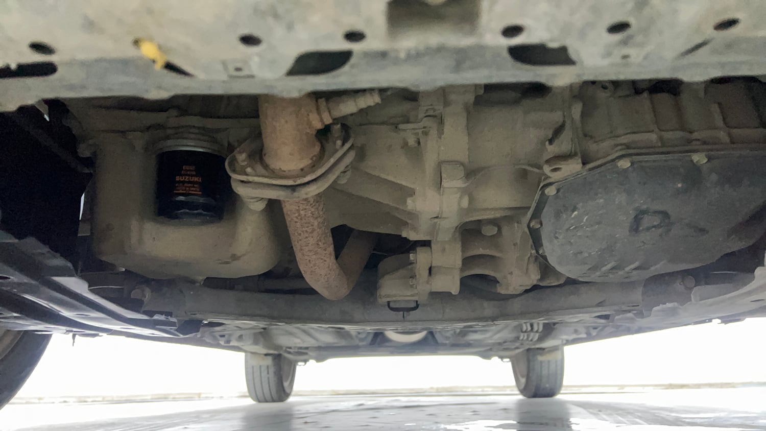 Used 2018 Maruti Suzuki Baleno Alpha 1.2 AT Petrol Automatic extra FRONT LEFT UNDERBODY VIEW