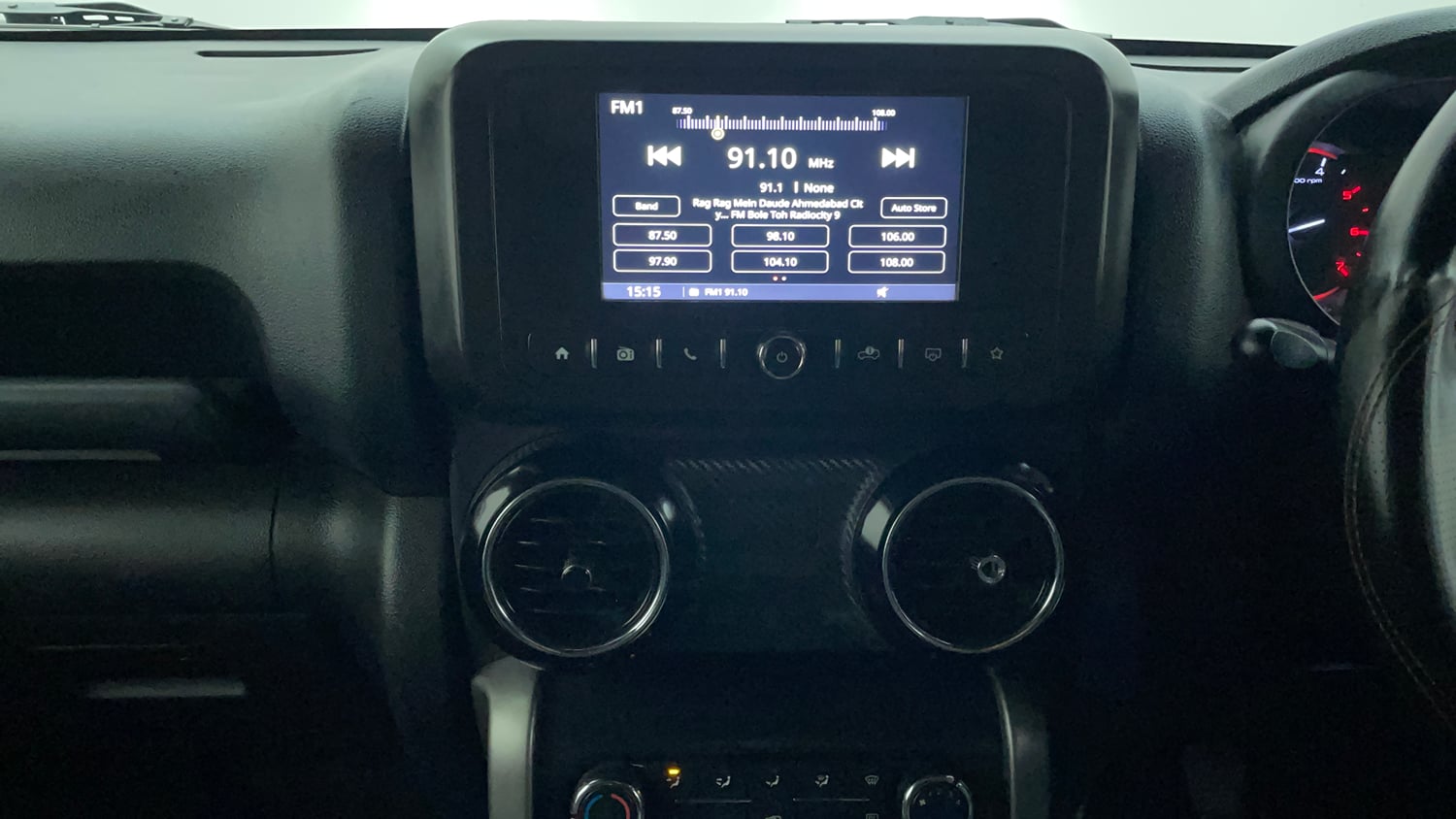 Used 2024 Mahindra Thar LX Hard Top Diesel MT 4WD Diesel Manual interior MUSIC SYSTEM & AC CONTROL VIEW