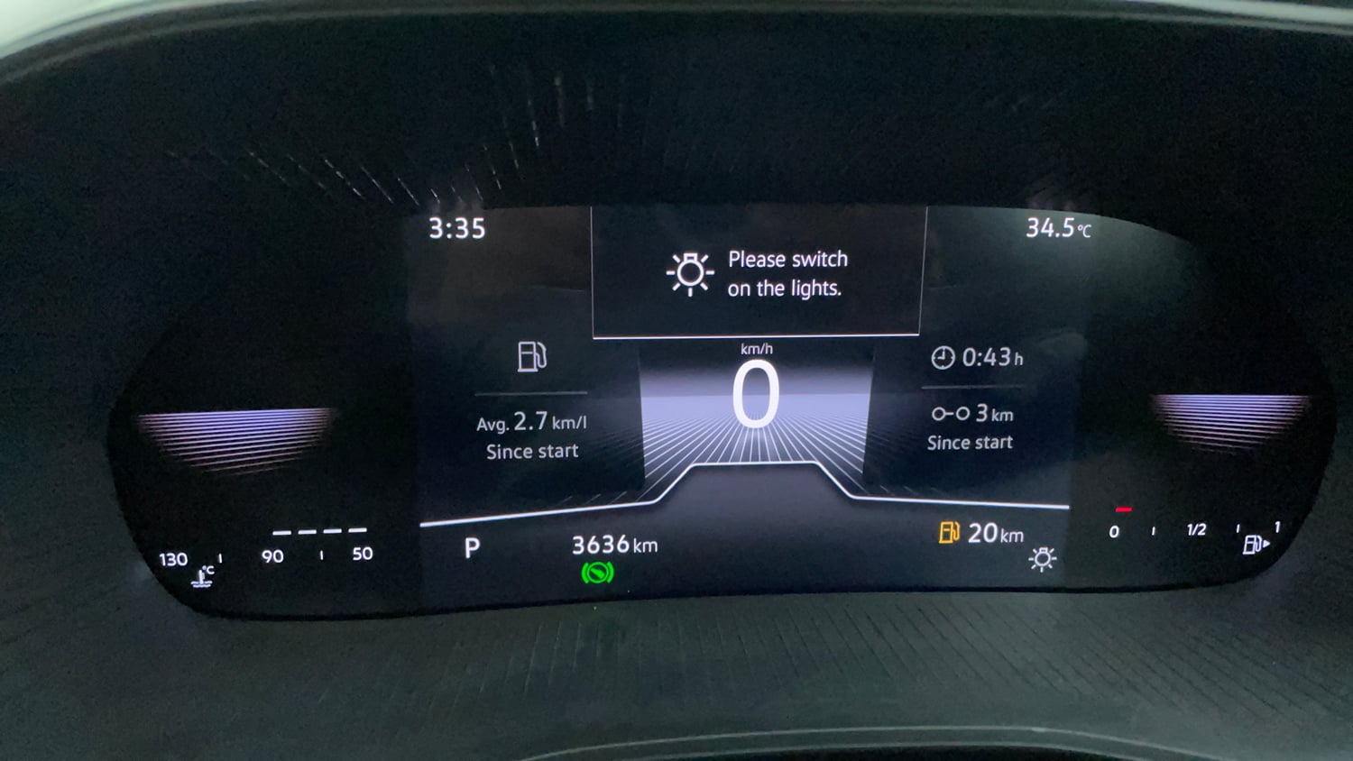 Used 2026 Skoda Kylaq Prestige+ 1.0 TSI AT Petrol Automatic interior CLUSTERMETER VIEW