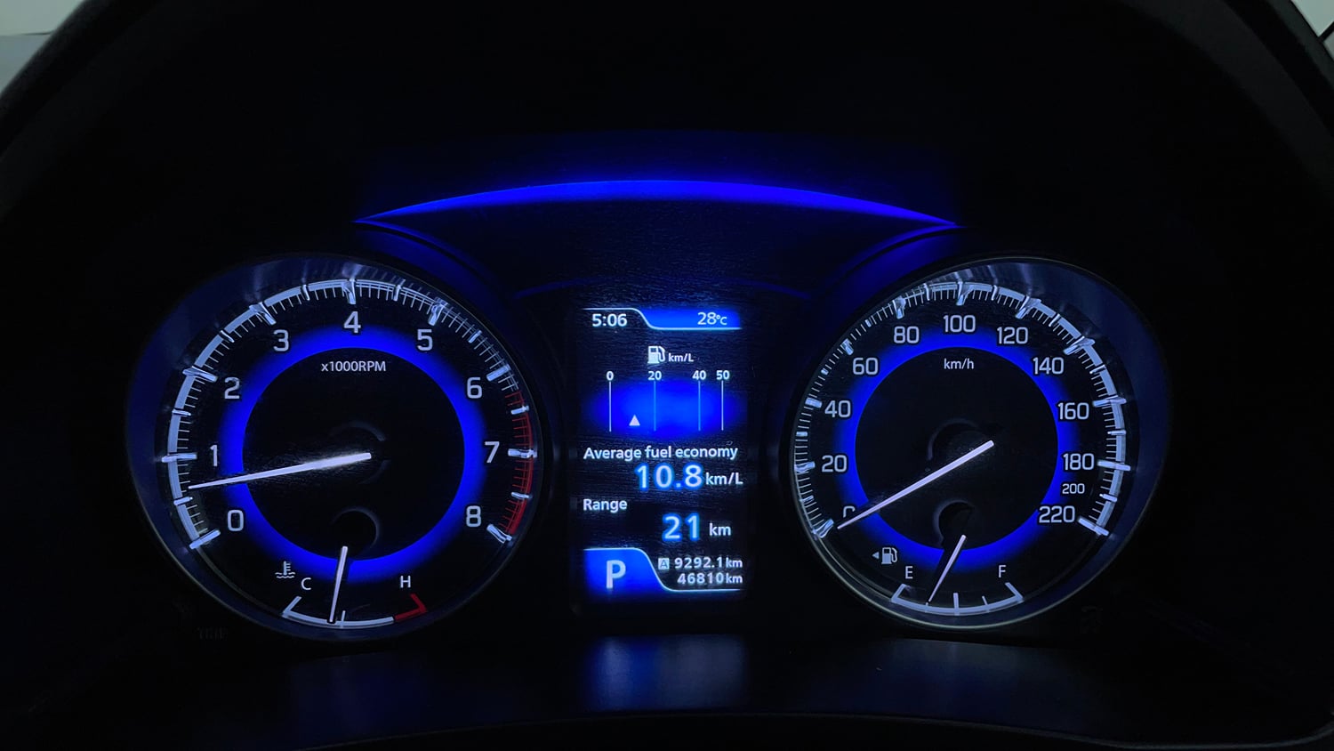 Used 2021 Maruti Suzuki Baleno Zeta Automatic Petrol Automatic interior CLUSTERMETER VIEW