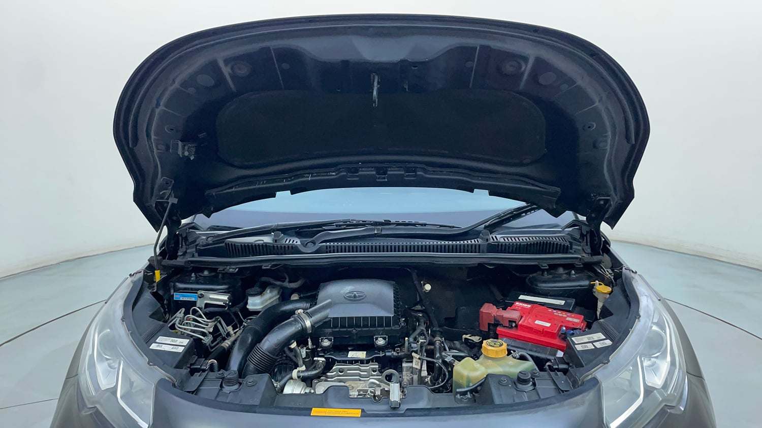 Used 2022 Tata Nexon XZA Plus (Premium) Dark Edition Petrol Automatic engine ENGINE & BONNET OPEN FRONT VIEW