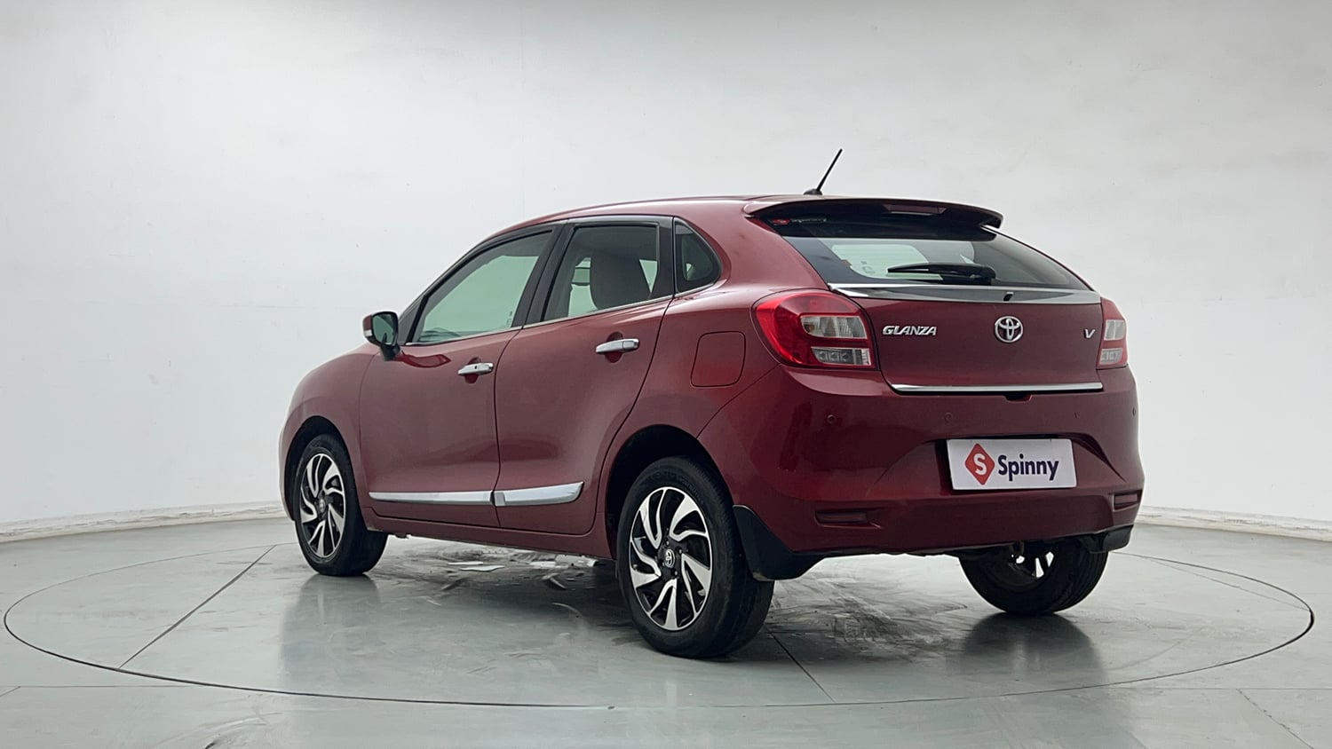 Used 2019 Toyota Glanza V CVT Petrol Automatic exterior LEFT REAR CORNER VIEW