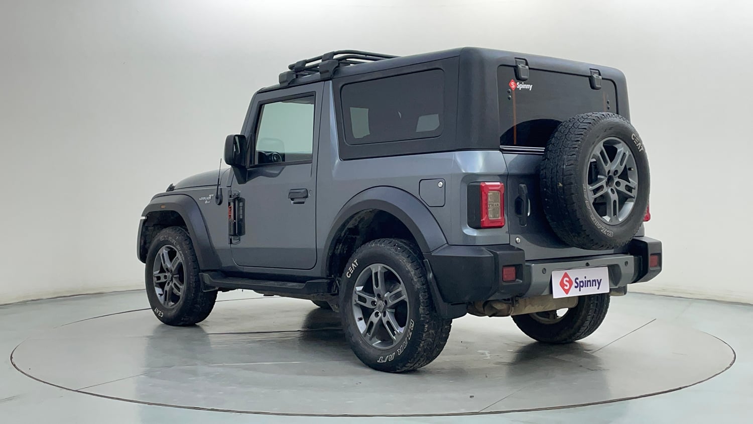 Used 2022 mahindra Thar LX Hard Top Petrol MT 4WD Petrol Manual exterior LEFT REAR CORNER VIEW