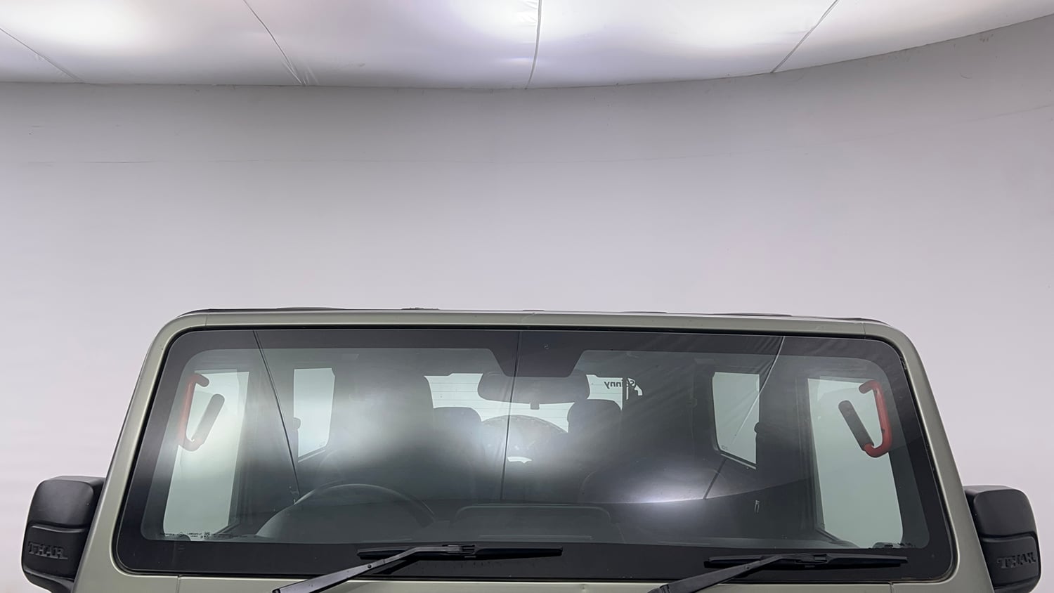 Used 2022 mahindra Thar LX Hard Top Petrol AT 4WD Petrol Automatic exterior FRONT WINDSHIELD VIEW