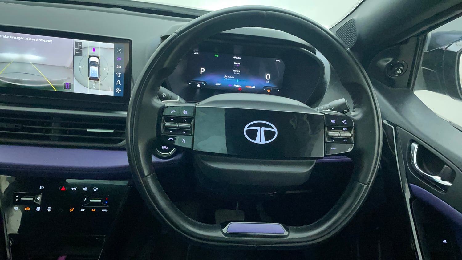 Used 2023 Tata Nexon Fearless Plus S Purple 1.2 Revotron Petrol 7DCA Dual Tone Petrol Automatic interior STEERING VIEW