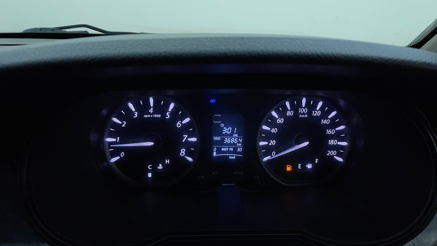 Used 2017 Tata Zest XE Petrol Petrol Manual interior CLUSTERMETER VIEW